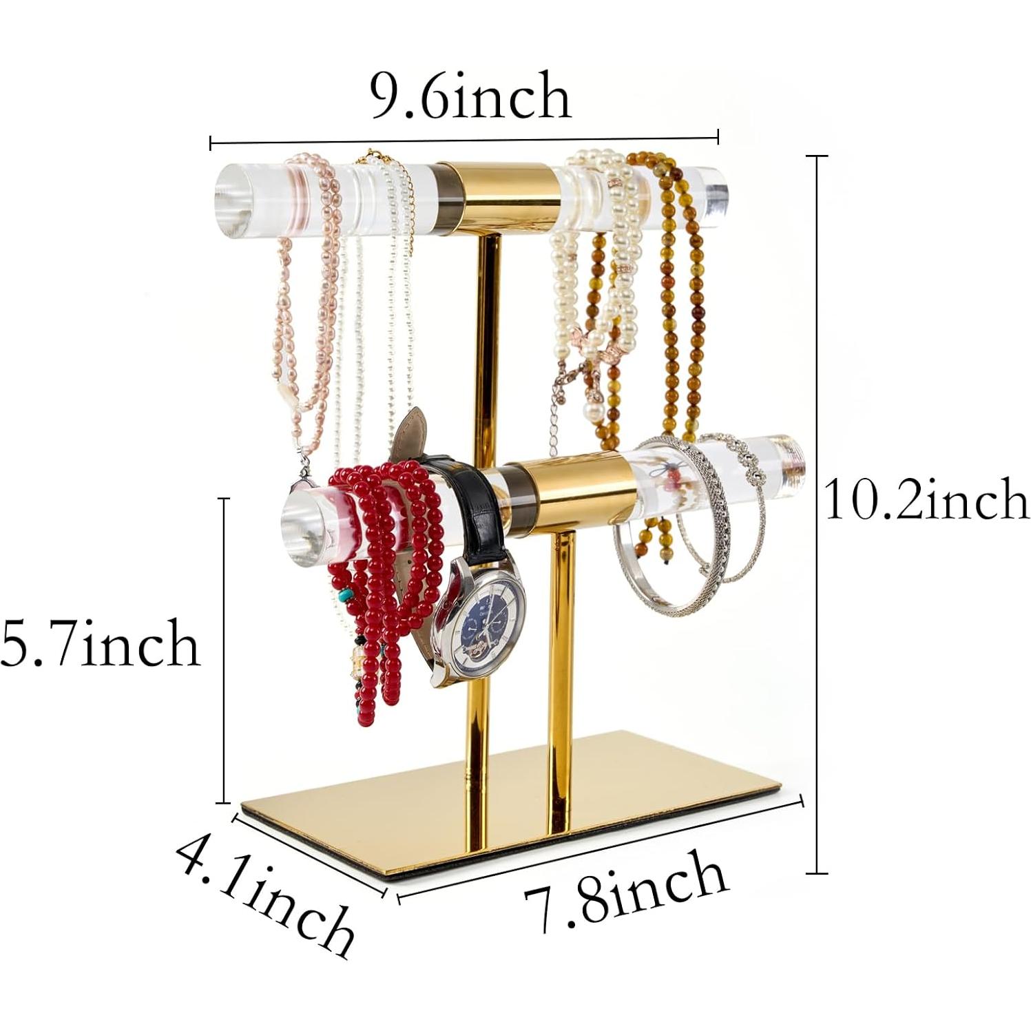 Soporte de Exhibición de Joyería CHANJEYION 2 Niveles Acrílico