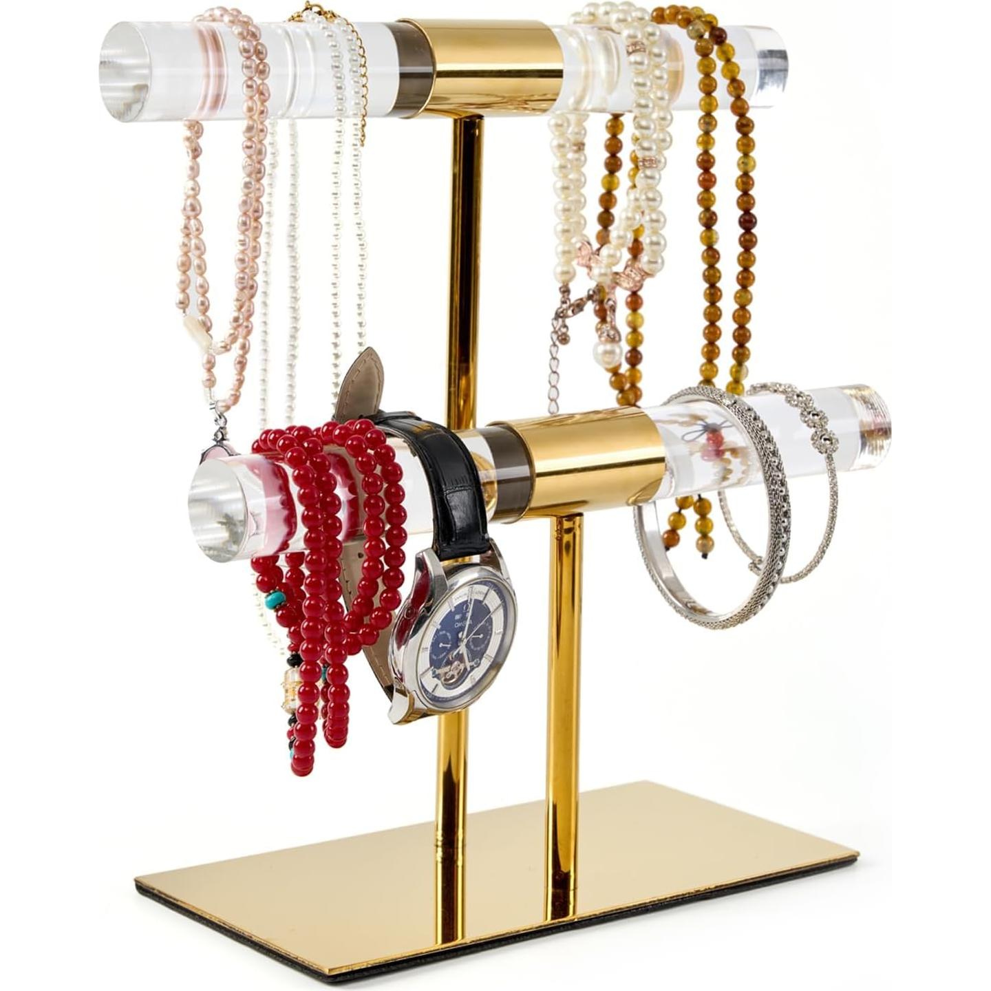 Soporte de Exhibición de Joyería CHANJEYION 2 Niveles Acrílico