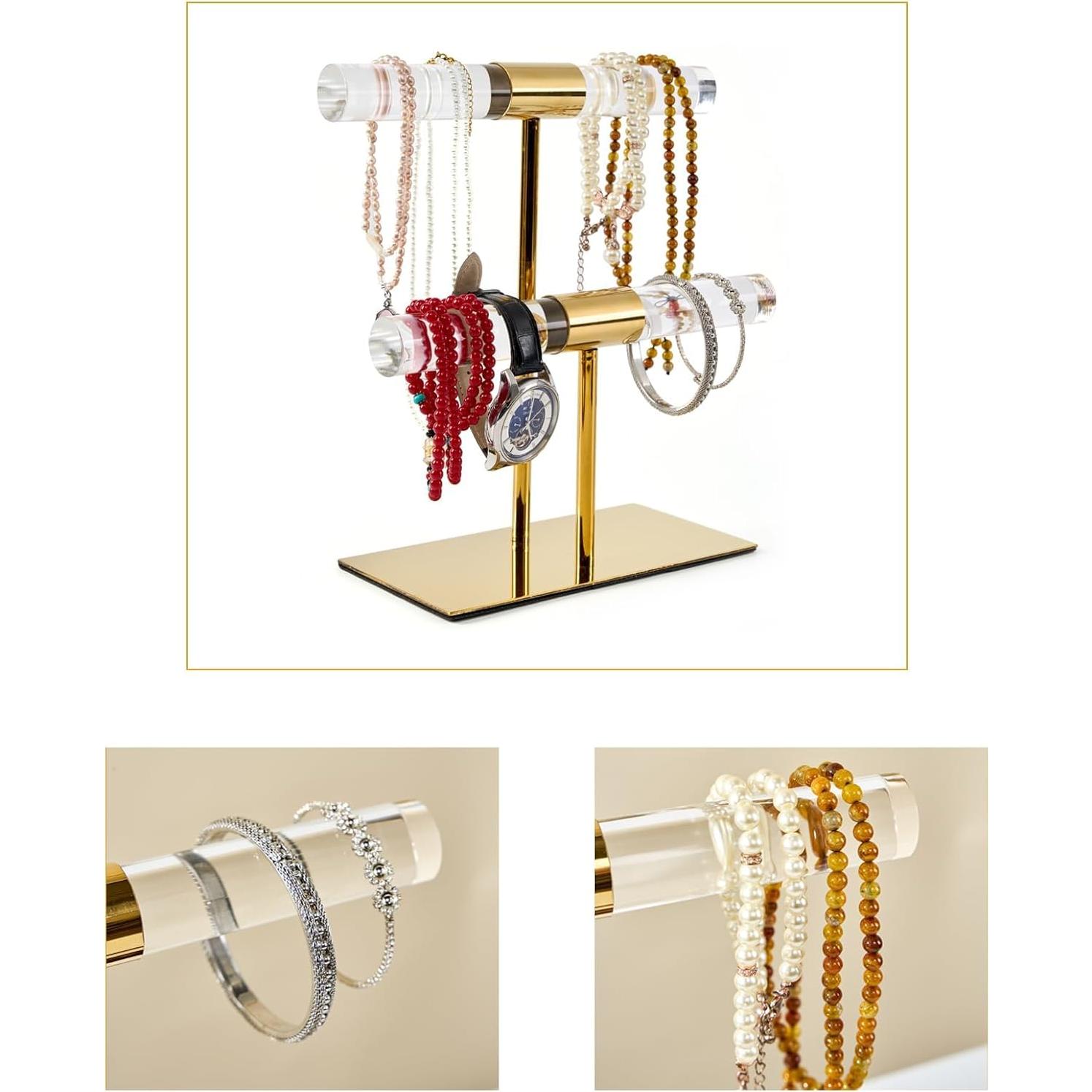 Soporte de Exhibición de Joyería CHANJEYION 2 Niveles Acrílico