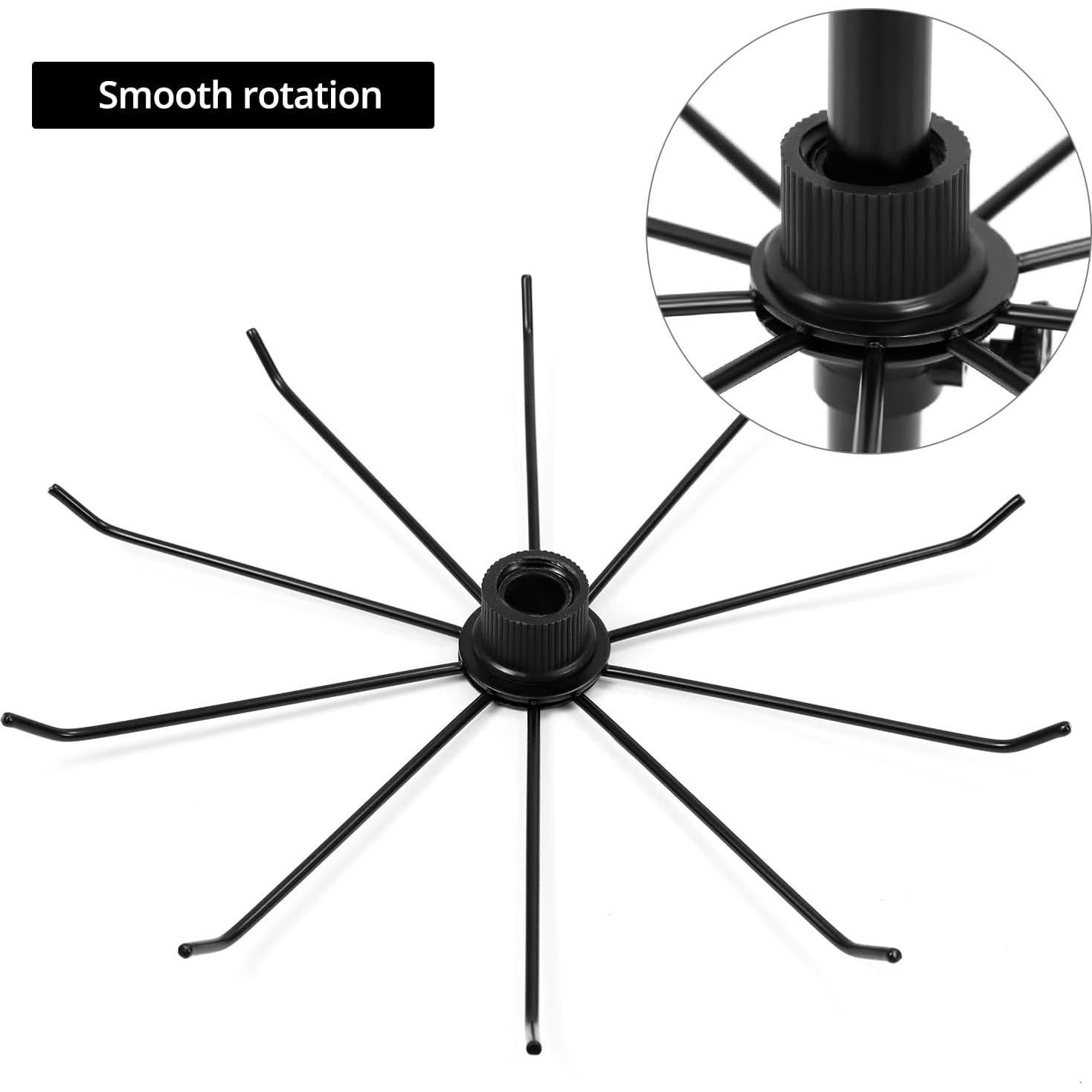 Soporte de Exhibición de Joyería QWORK Rotativo 3 Niveles Negro