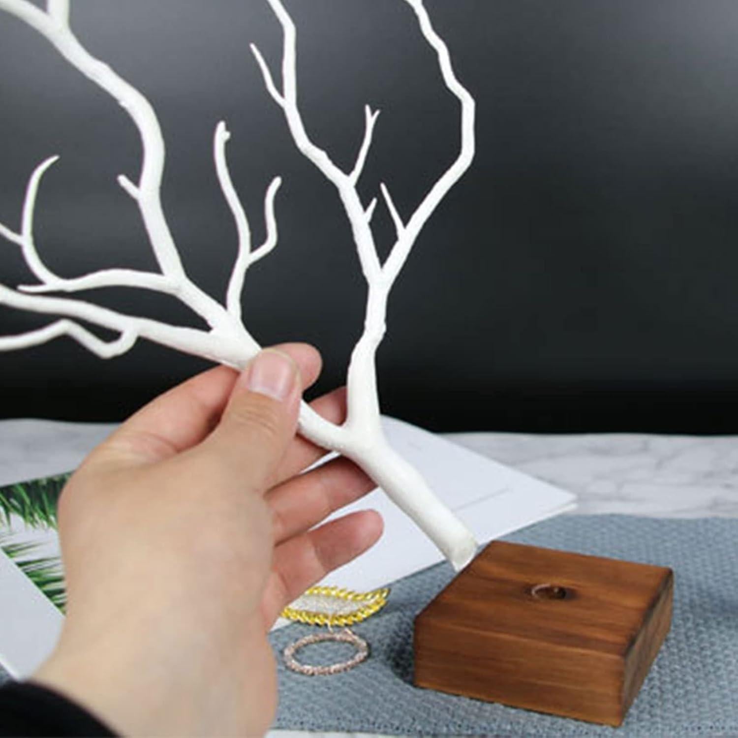 Soporte de Joyería Árbol XANHOY de Madera para Collares y Pendientes