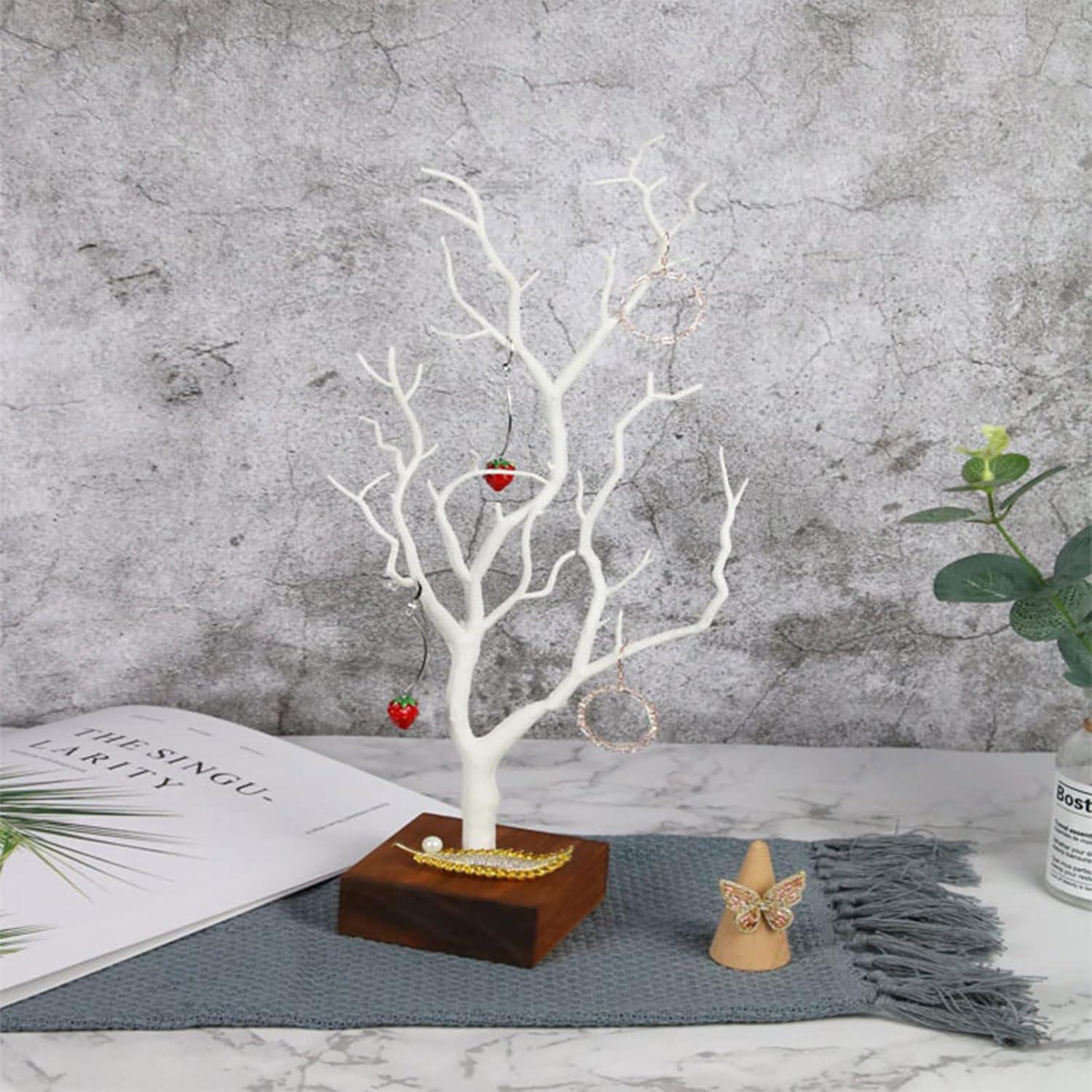 Soporte de Joyería Árbol XANHOY de Madera para Collares y Pendientes