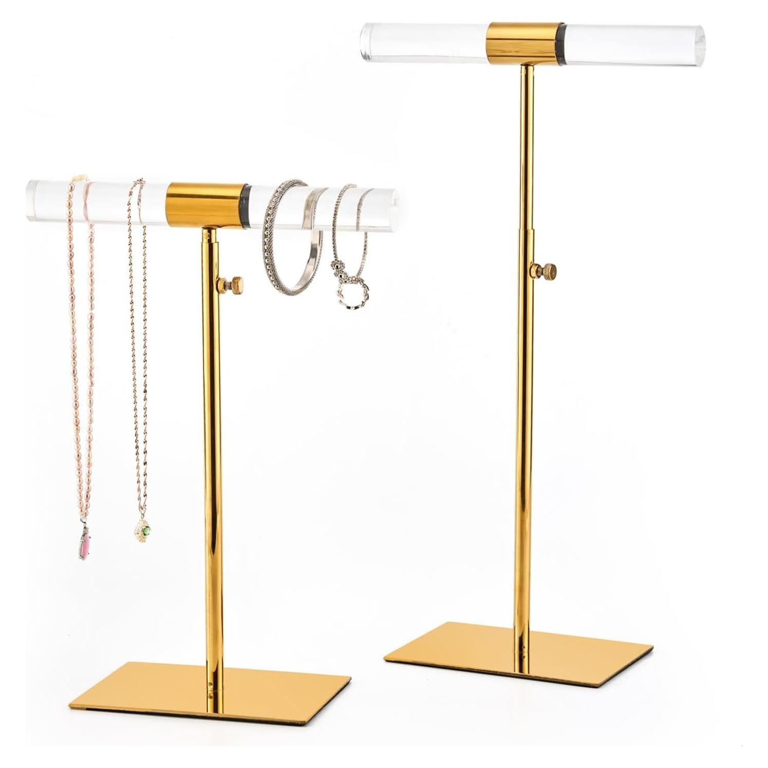 Juego de 2 Torres de Exhibición de Joyería CHANJEYION Ajustables