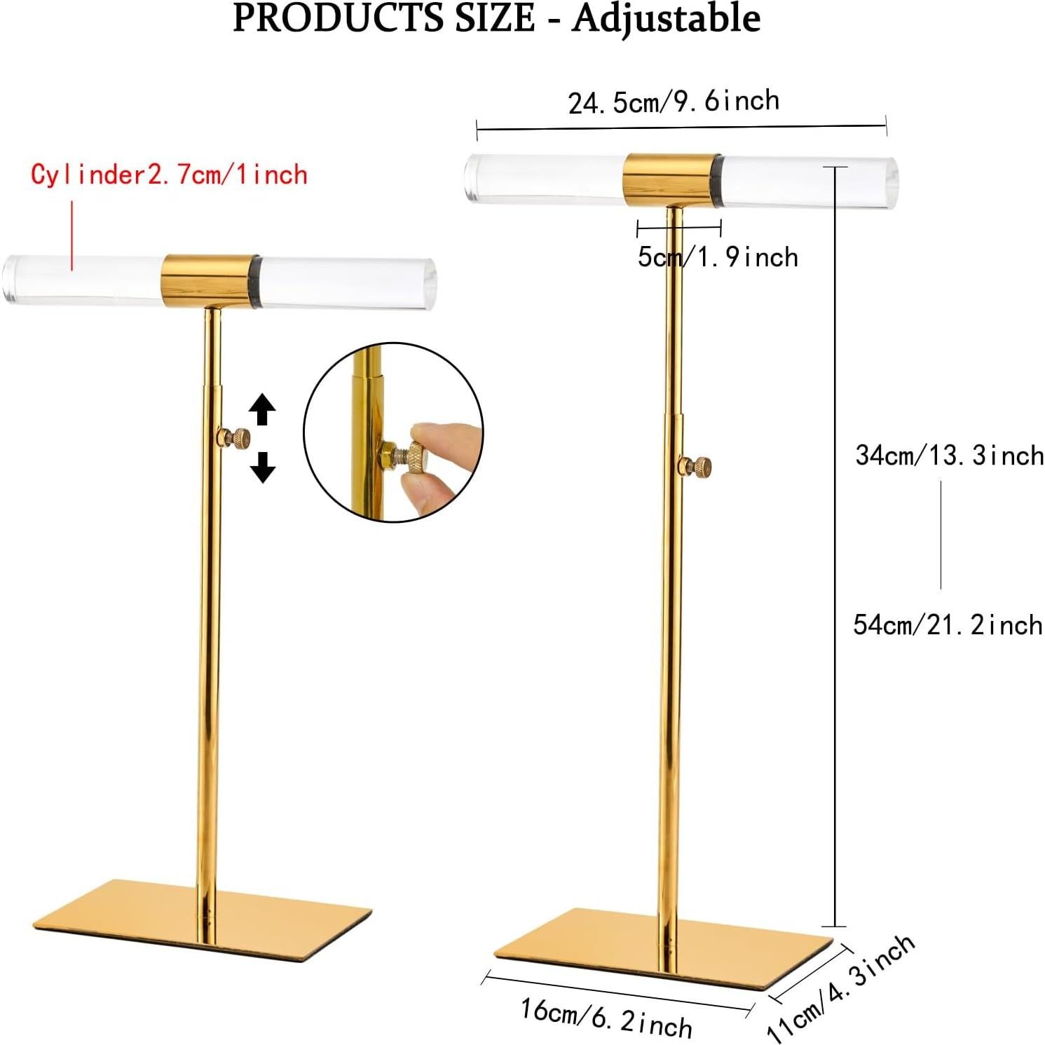 Juego de 2 Torres de Exhibición de Joyería CHANJEYION Ajustables