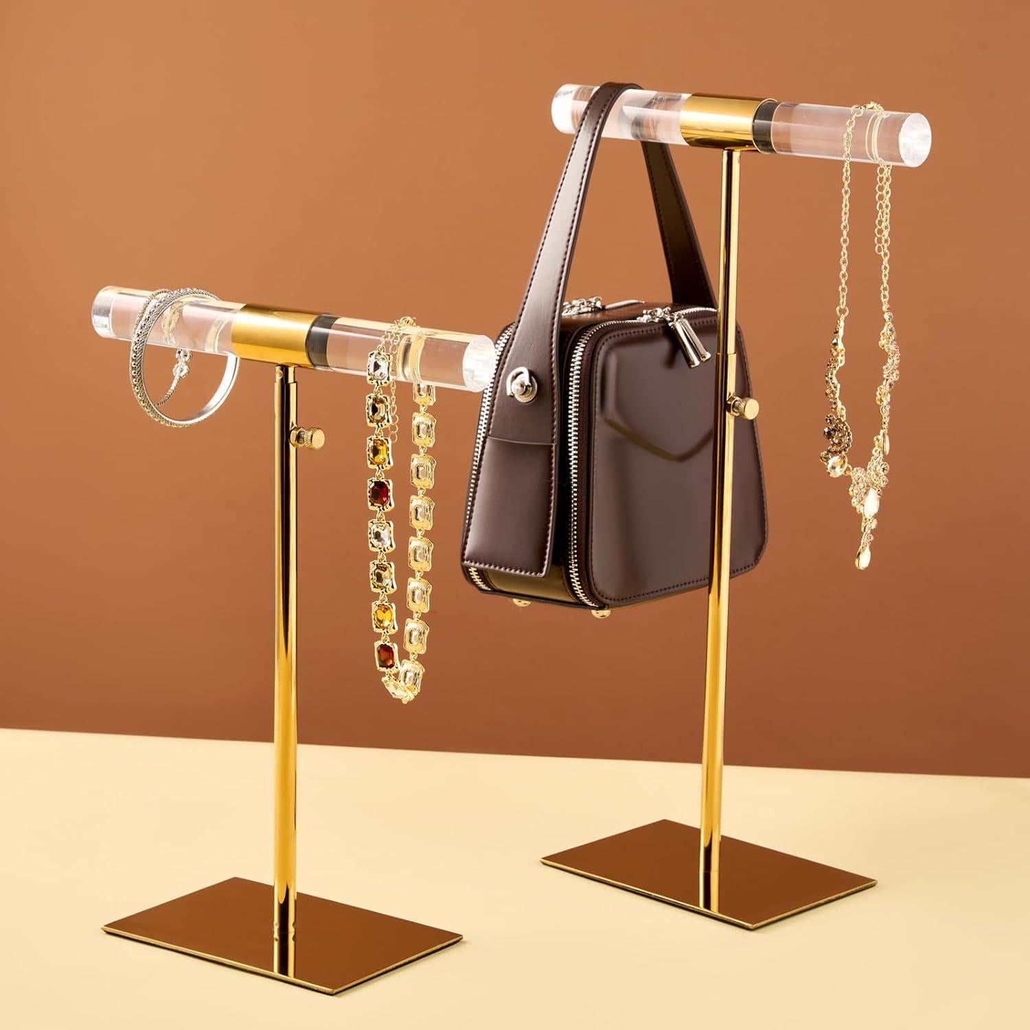 Juego de 2 Torres de Exhibición de Joyería CHANJEYION Ajustables