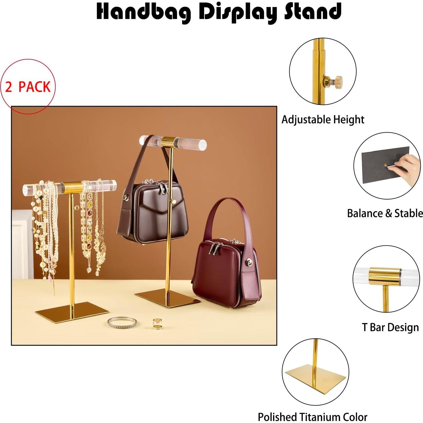 Juego de 2 Torres de Exhibición de Joyería CHANJEYION Ajustables