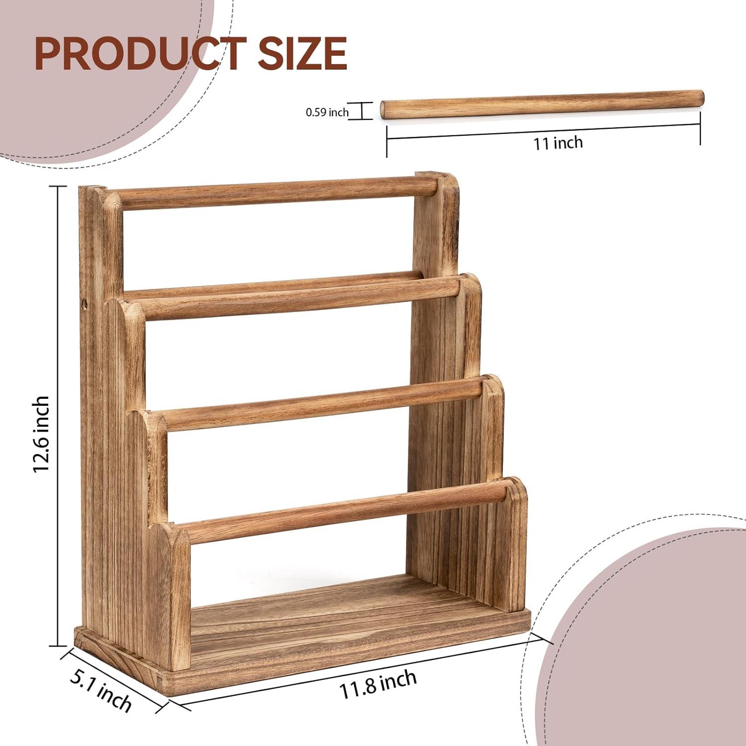 Soporte para Pulseras Emfogo de Madera Rústica 4 Niveles