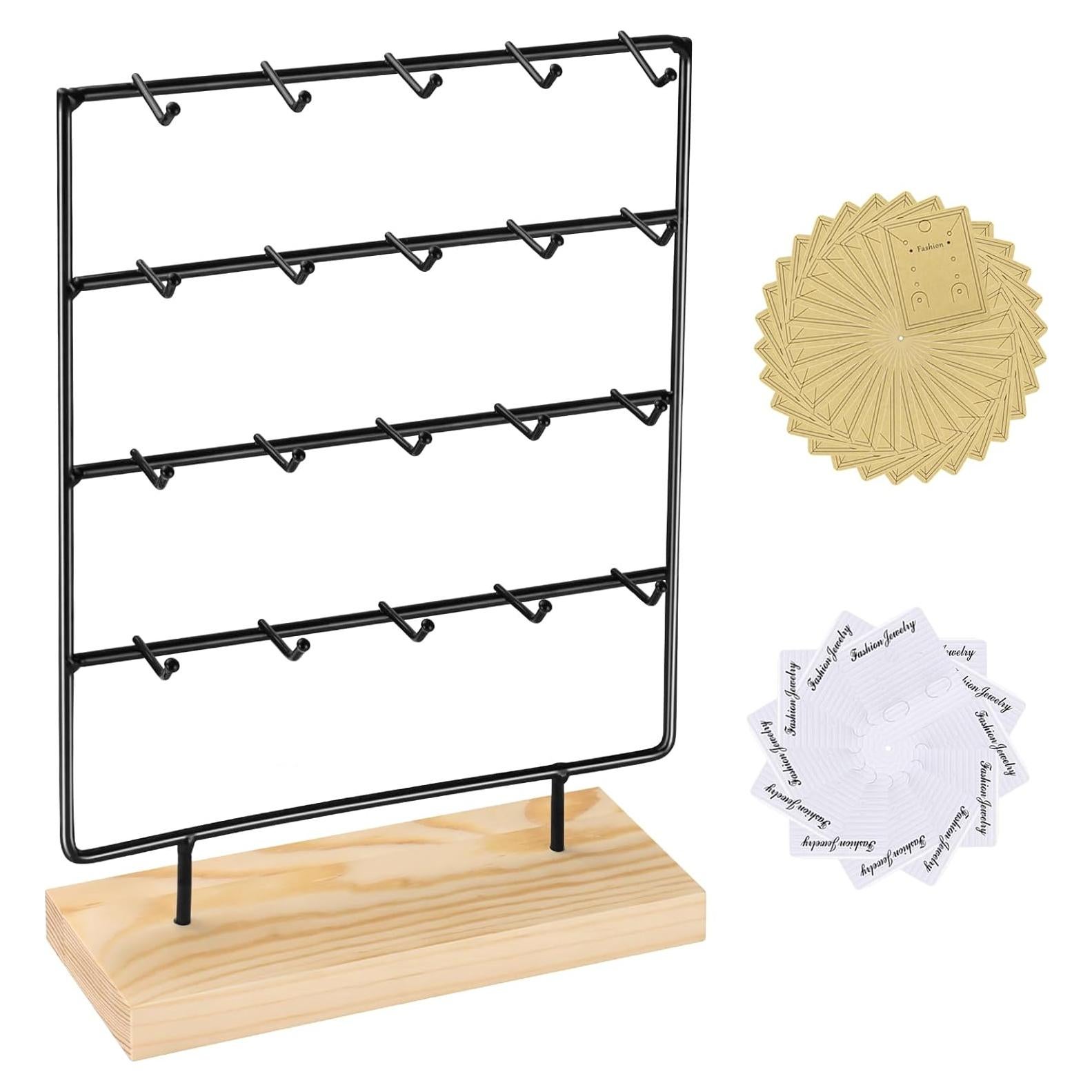 Soporte para Pendientes RNTBWD Negro 4 Niveles 20 Ganchos