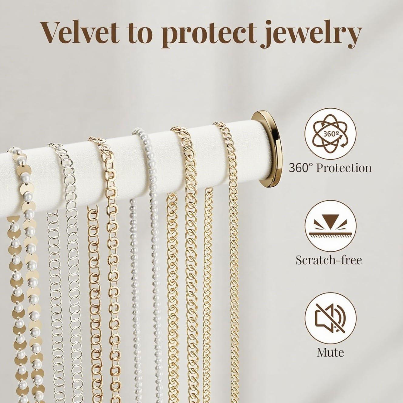 Organizador de Joyas Pickpiff Ajustable 25.4-43.2cm Metal Terciopelo