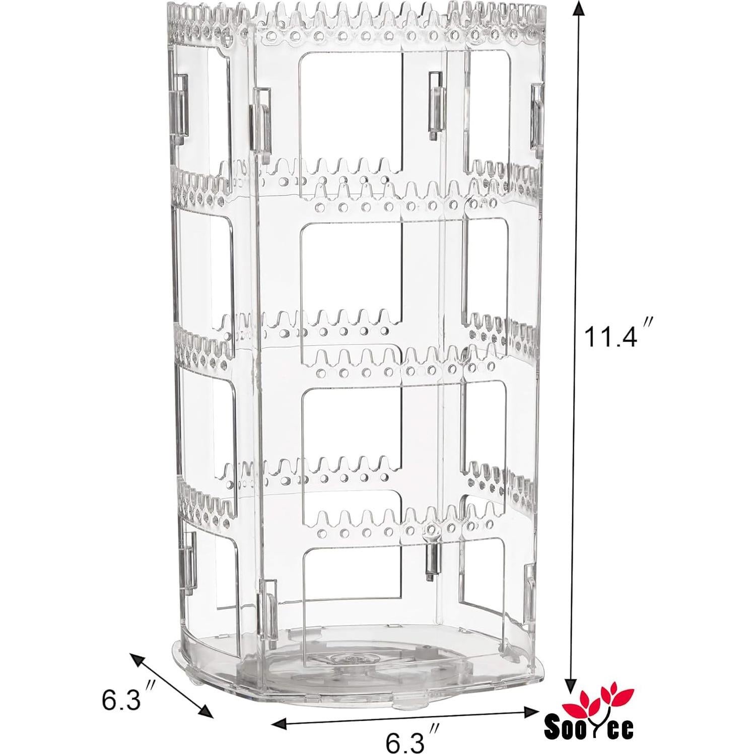 Sooyee Soporte Giratorio para Joyería Transparente 4 Niveles