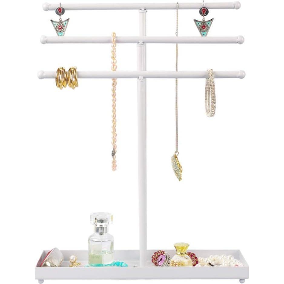 Soporte Organizador de Joyería AUTODECO 3 Niveles Blanco