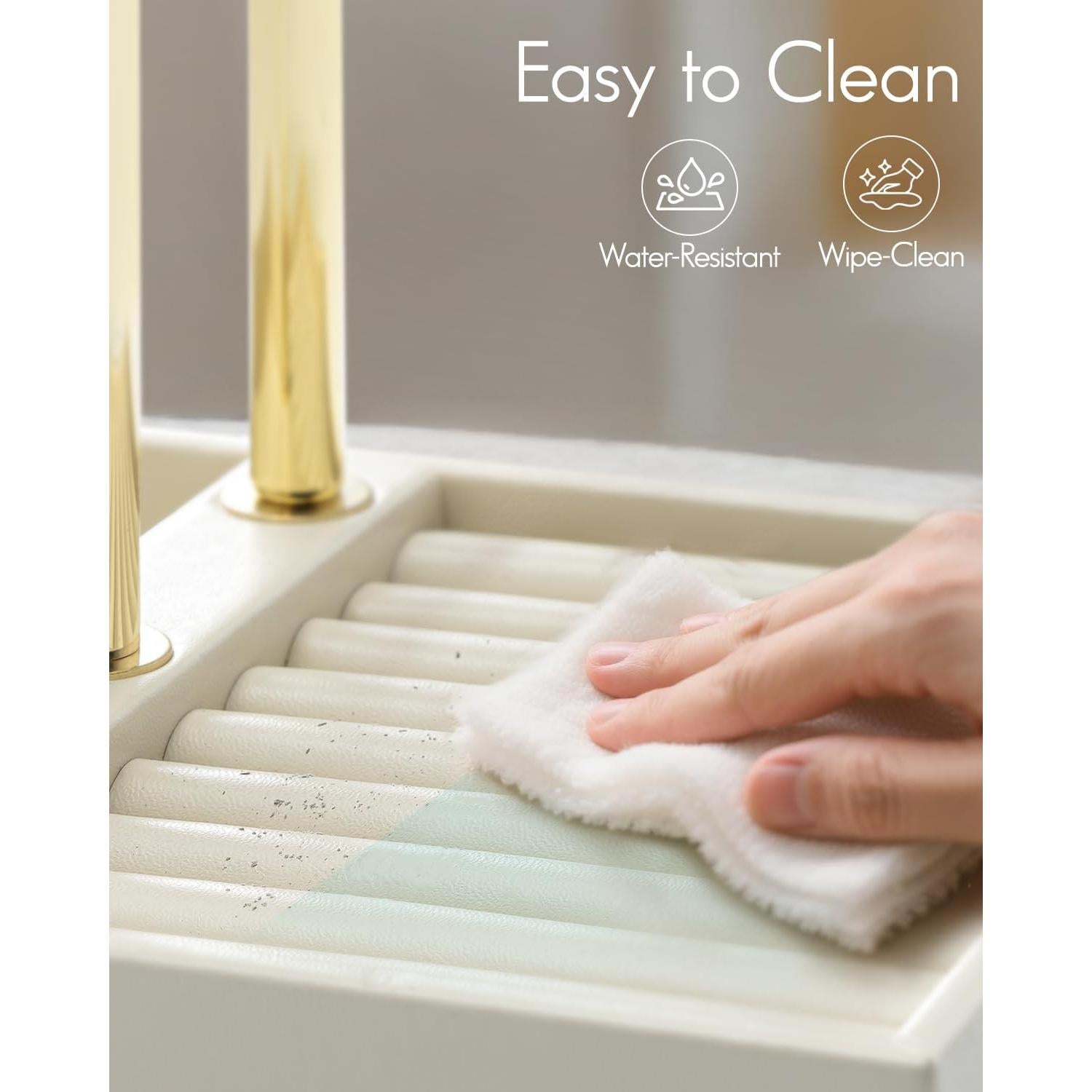 Organizador de Joyería Vlando 3 Niveles Cuero Sintético Blanco