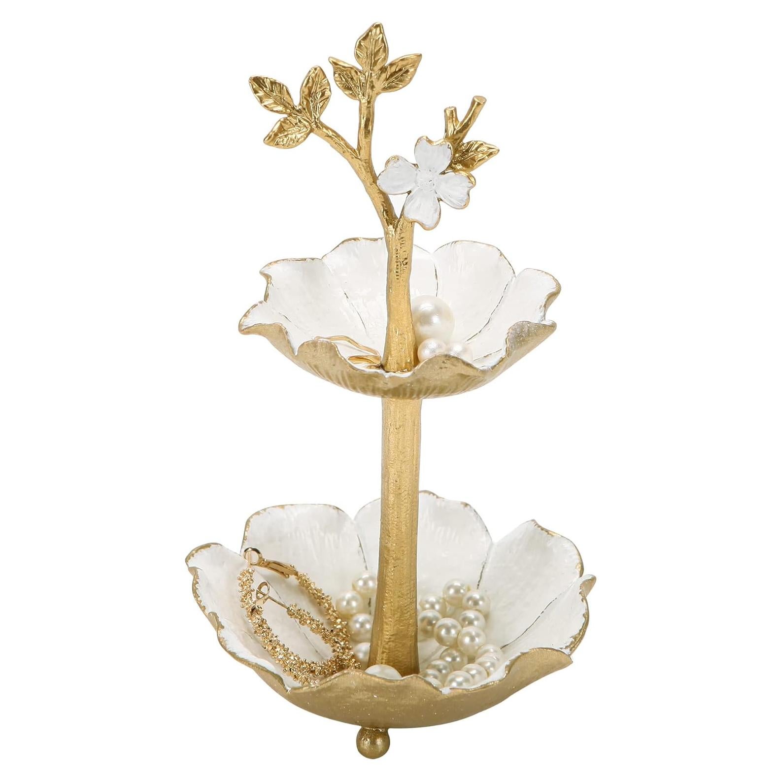 Soporte de Joyería NIKKY HOME Dorado en Forma de Árbol