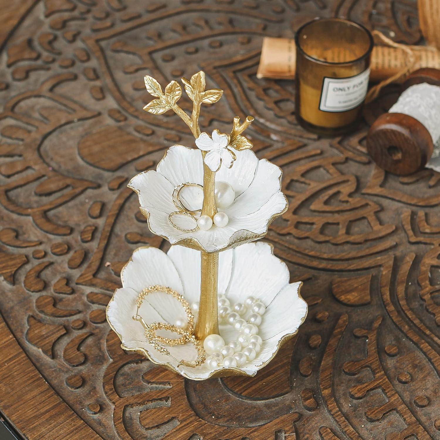 Soporte de Joyería NIKKY HOME Dorado en Forma de Árbol