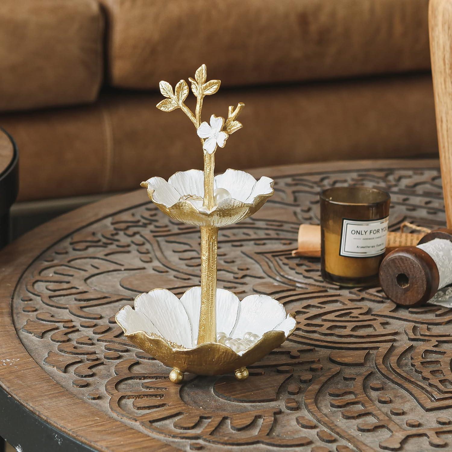 Soporte de Joyería NIKKY HOME Dorado en Forma de Árbol