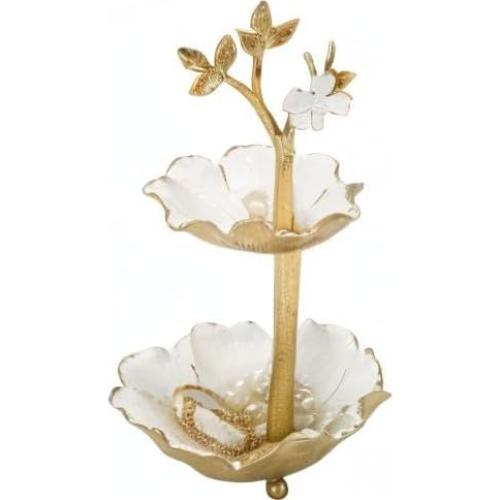 Soporte de Joyería NIKKY HOME Dorado en Forma de Árbol