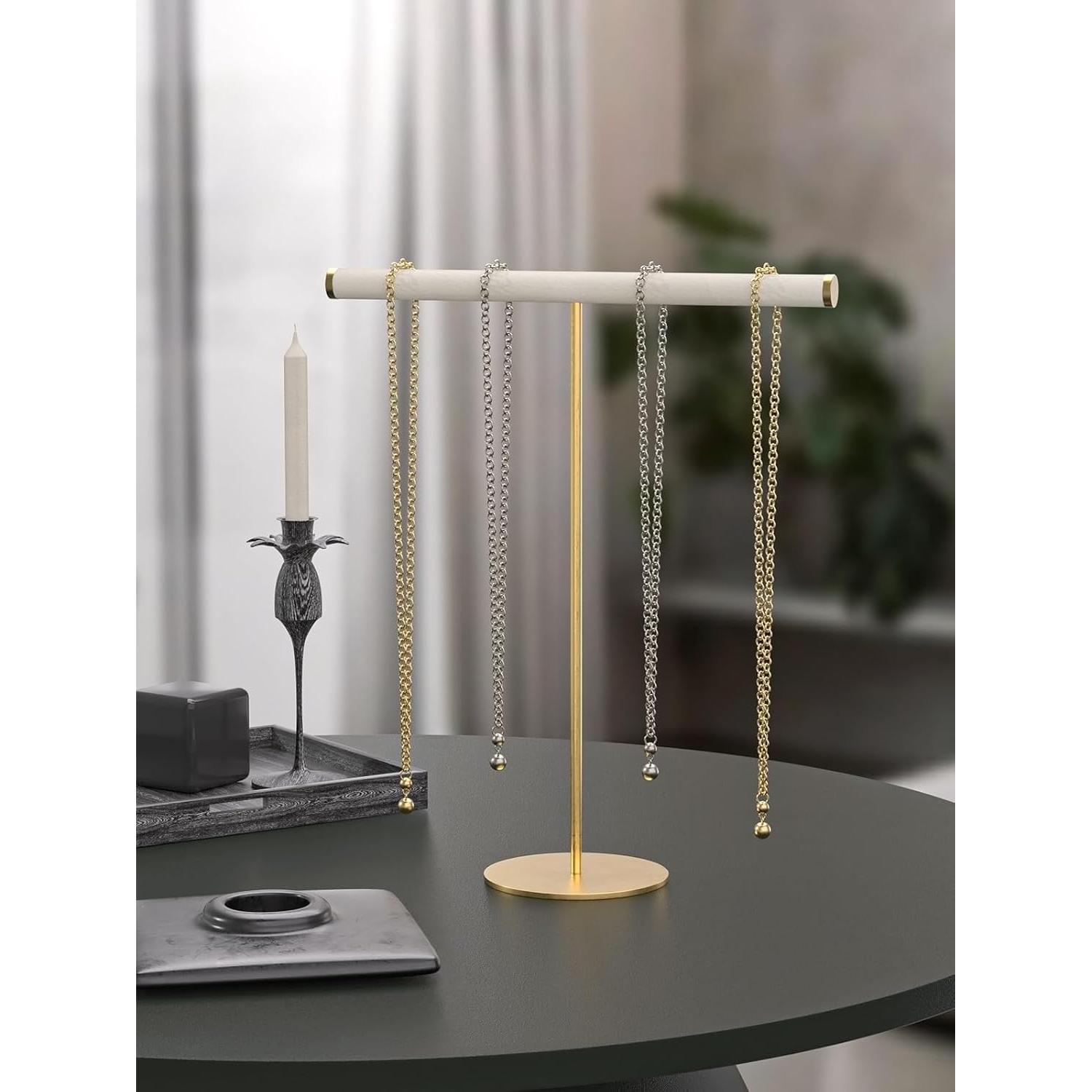 Soporte Organizador de Joyería Justsoso T-Bar Beige 30.48 cm