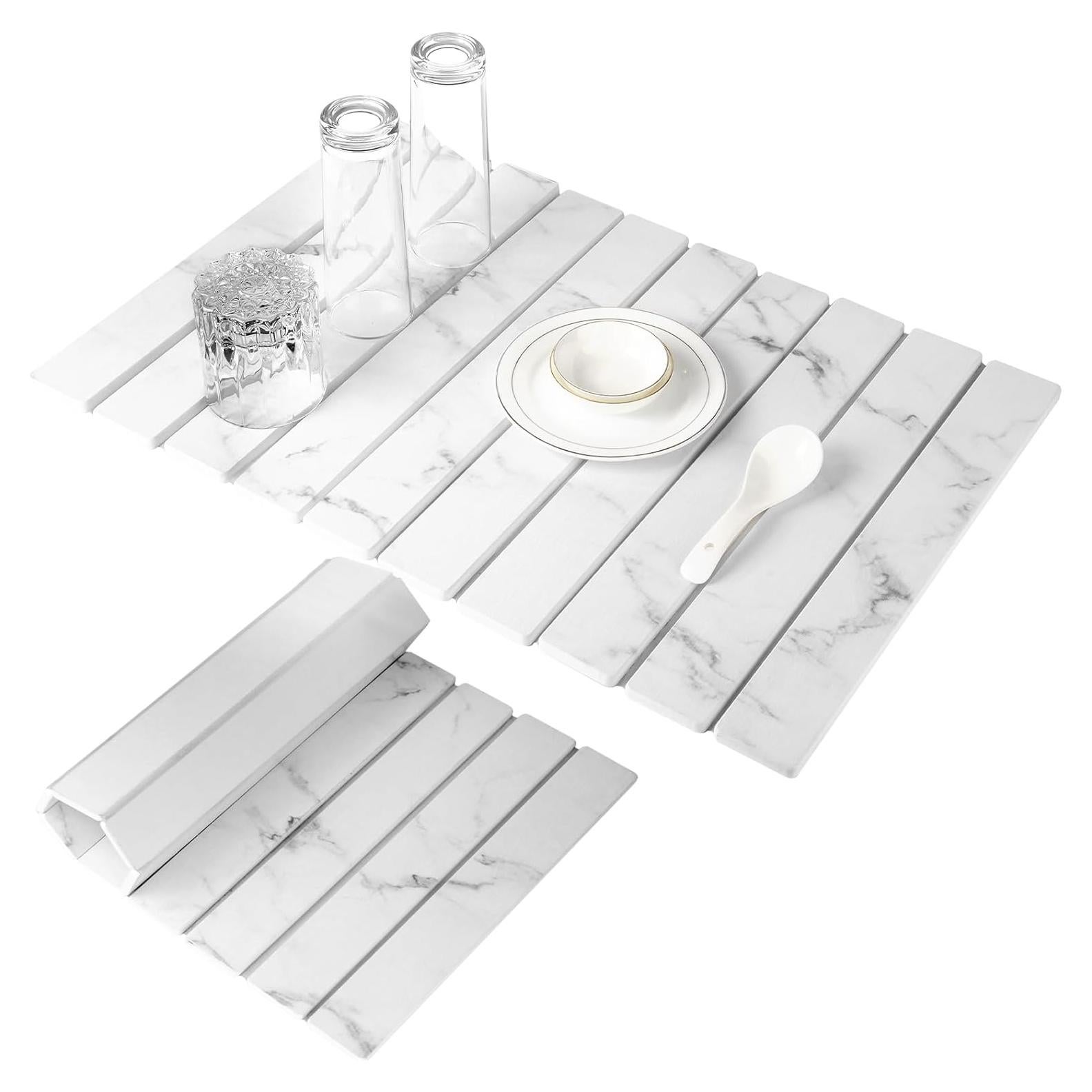 Alfombrilla de Secado de Piedra Diatomácea ANYEEK 60x39 cm Plegable