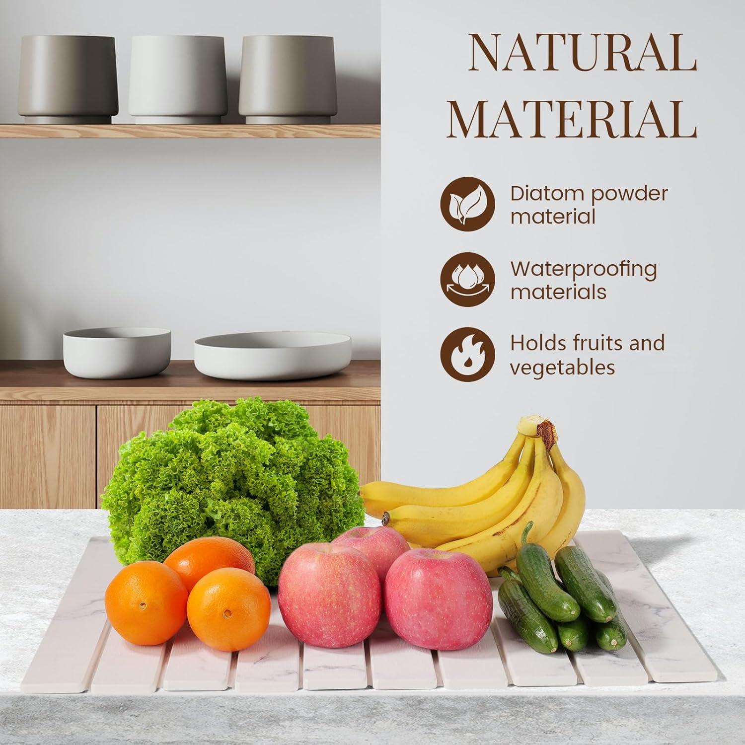 Alfombrilla de Secado de Piedra Diatomácea ANYEEK 60x39 cm Plegable