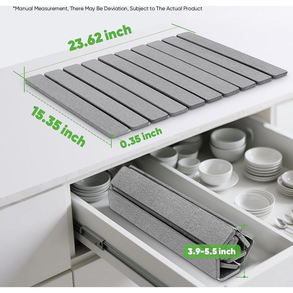 Alfombrilla de Secado Diatomácea Favorking 60x39 cm Gris Claro