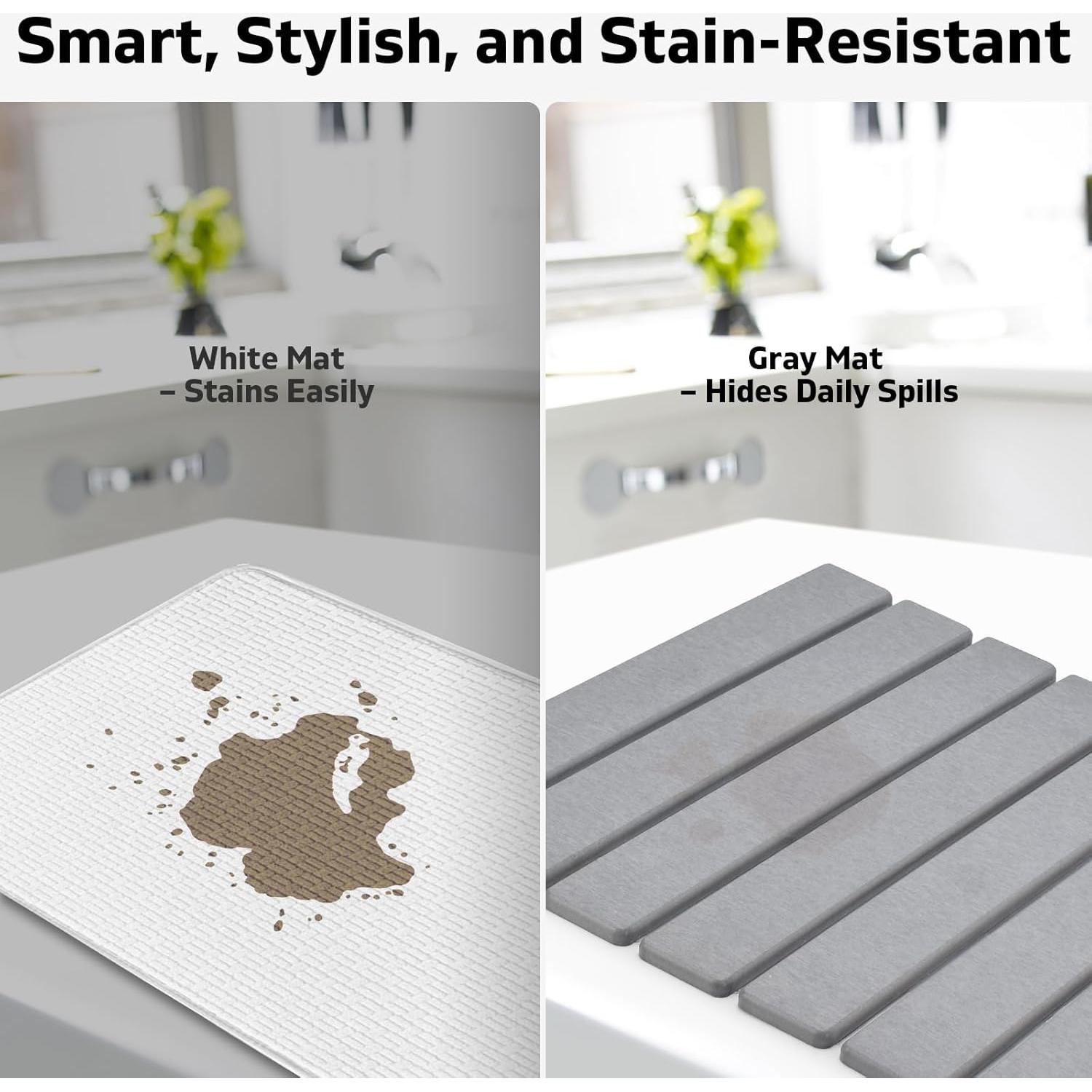 Alfombrilla de Secado de Platos TDCOKHE 61x40.6cm Absorbente