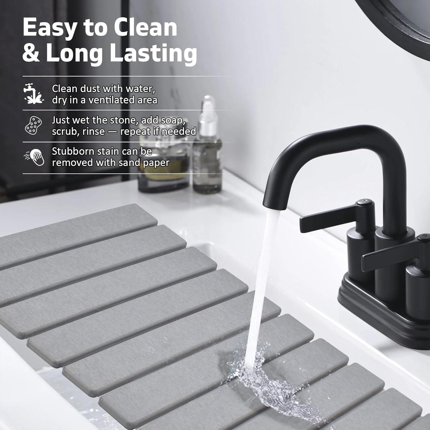 Alfombrilla de Secado de Platos TDCOKHE 61x40.6cm Absorbente