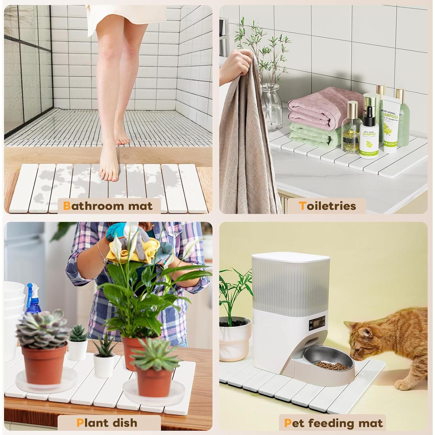 Alfombrilla de Secado de Platos de Piedra Diatomácea 58.4x38.9cm