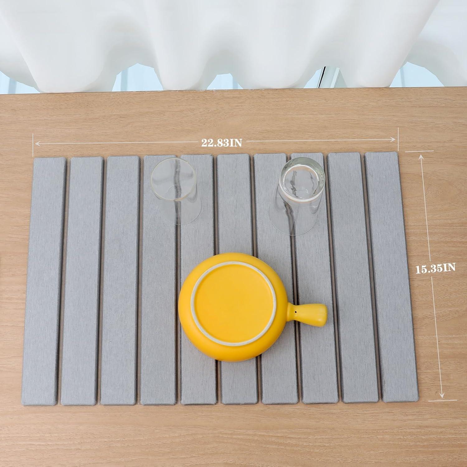 Alfombrilla de Secado Plegable Polpcygne 60x40 cm Diatomácea Gris