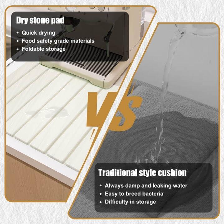 Alfombrilla de Secado de Piedra Diatomácea Leilifre Grande 61x41cm