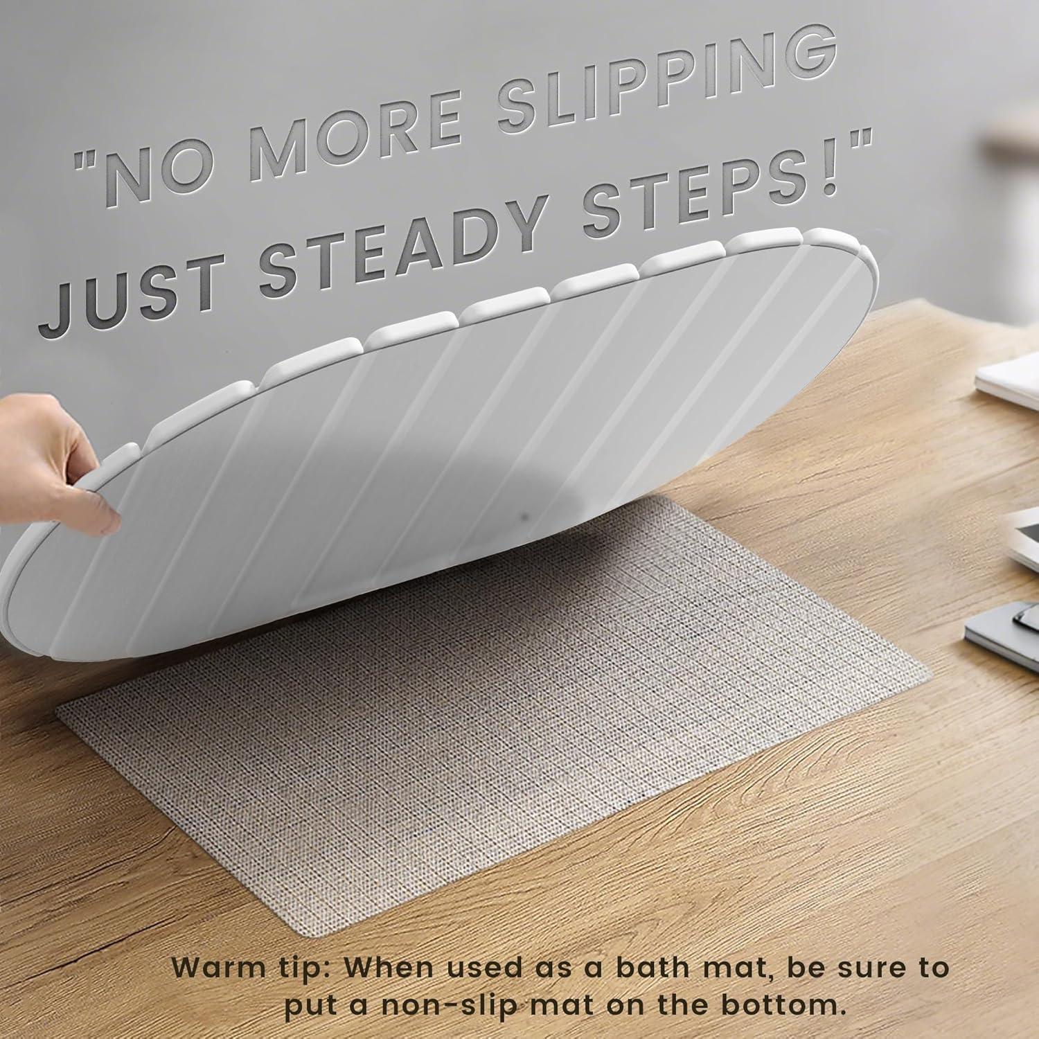 Alfombra de Baño de Piedra Diatomácea Mpupmiao 61x41 cm Blanca