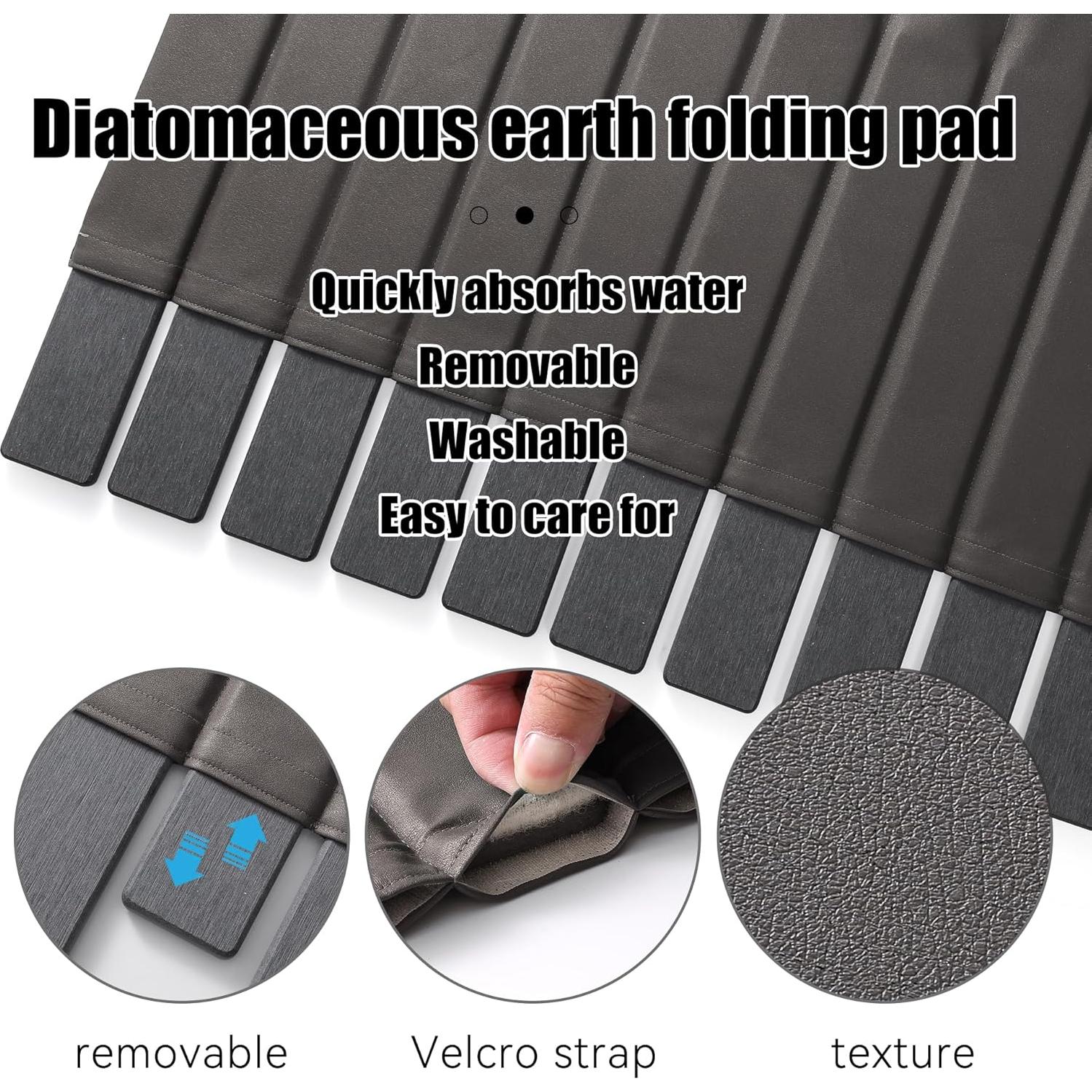 Alfombrilla de Secado de Platos Volminex 63.5x40.6cm Gris