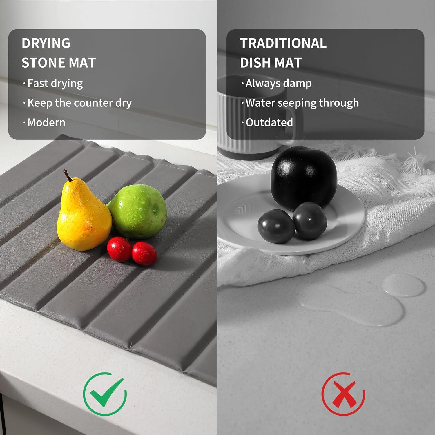 Alfombrilla de Secado de Platos Volminex 63.5x40.6cm Gris