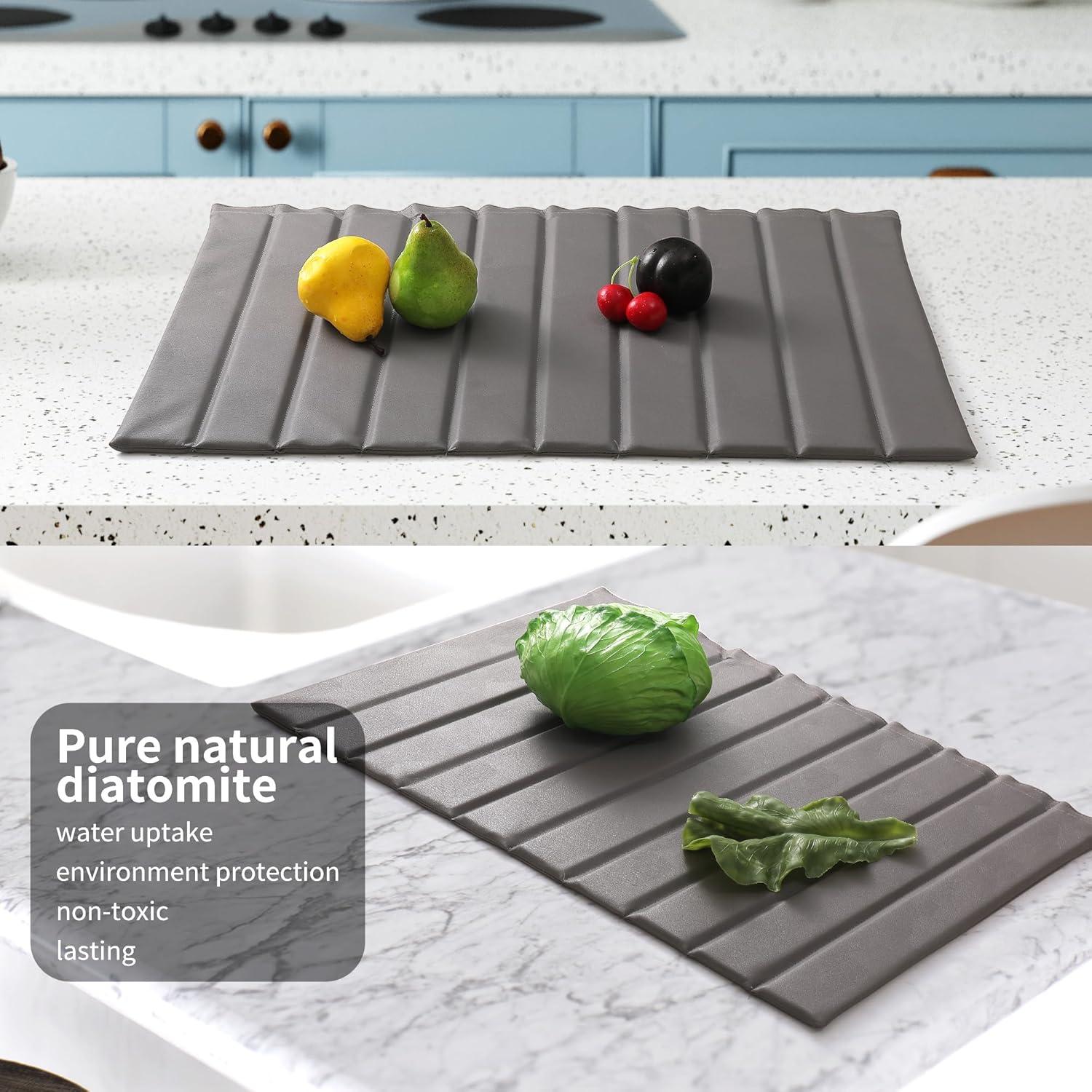 Alfombrilla de Secado de Platos Volminex 63.5x40.6cm Gris