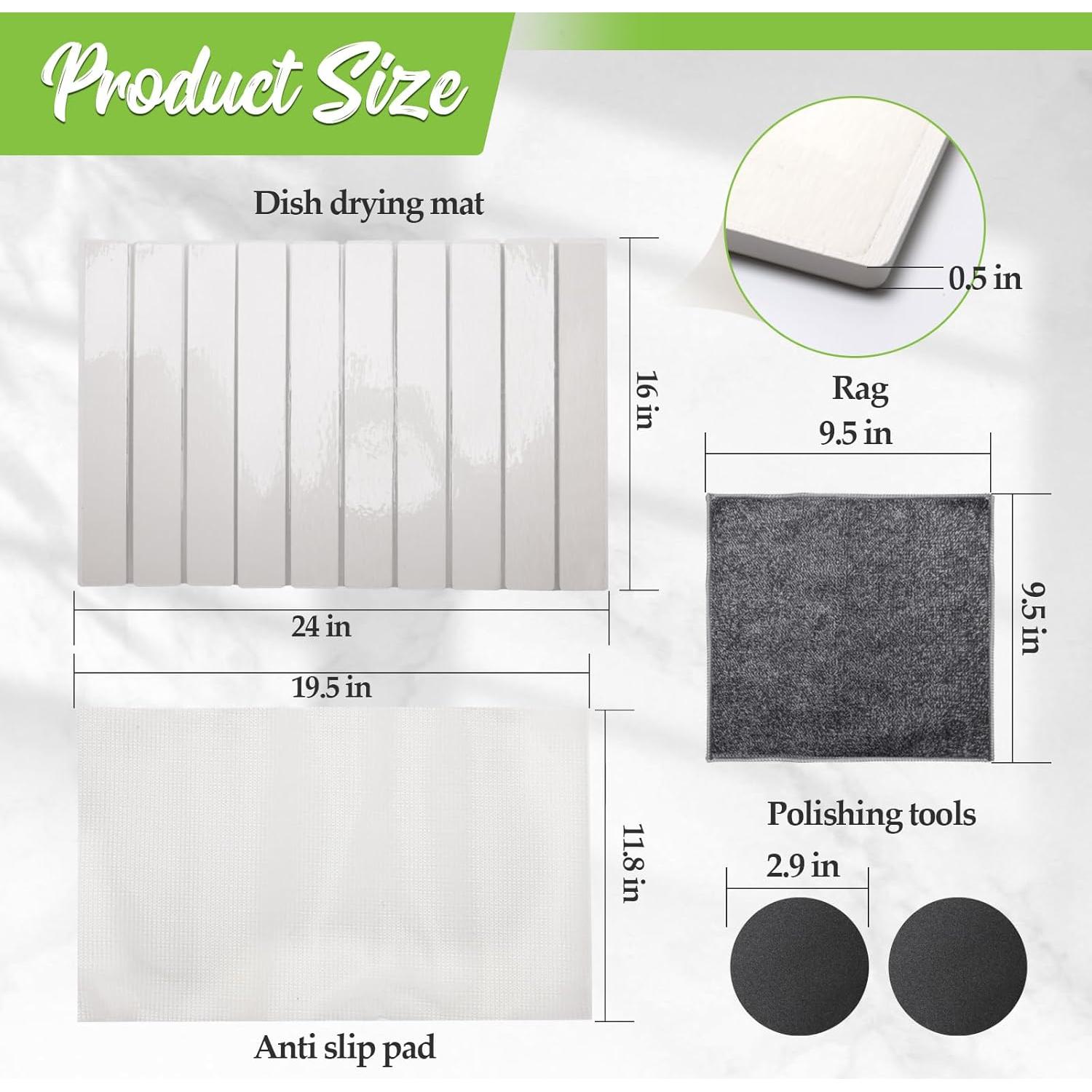 Alfombrilla Grande de Secado de Platos Pletpet 71x40 cm Antideslizante