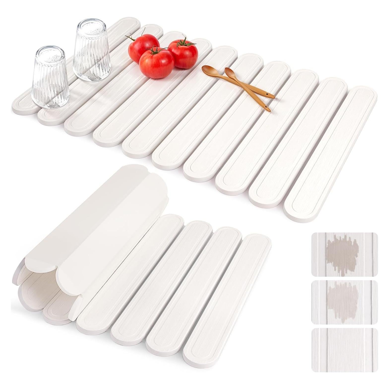 Alfombrilla de Secado de Platos DONG GUAN 61x41cm Ecológica Blanca