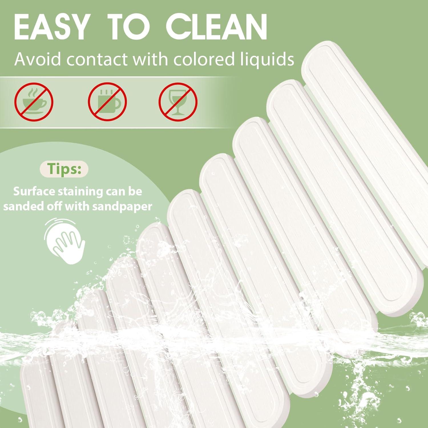 Alfombrilla de Secado de Platos DONG GUAN 61x41cm Ecológica Blanca