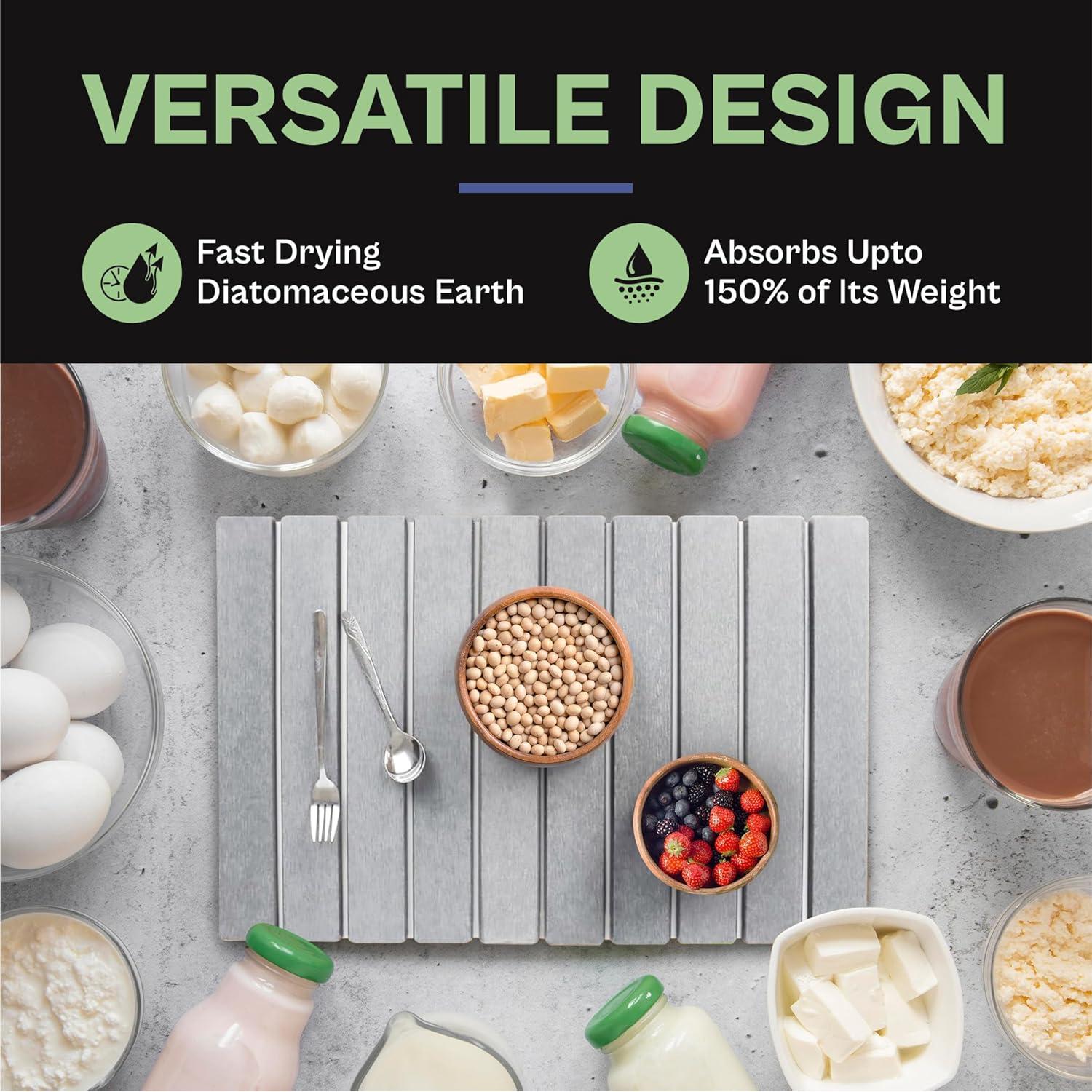 Alfombrilla de Secado de Piedra Diatomácea TAZ USA 61x41 cm Gris