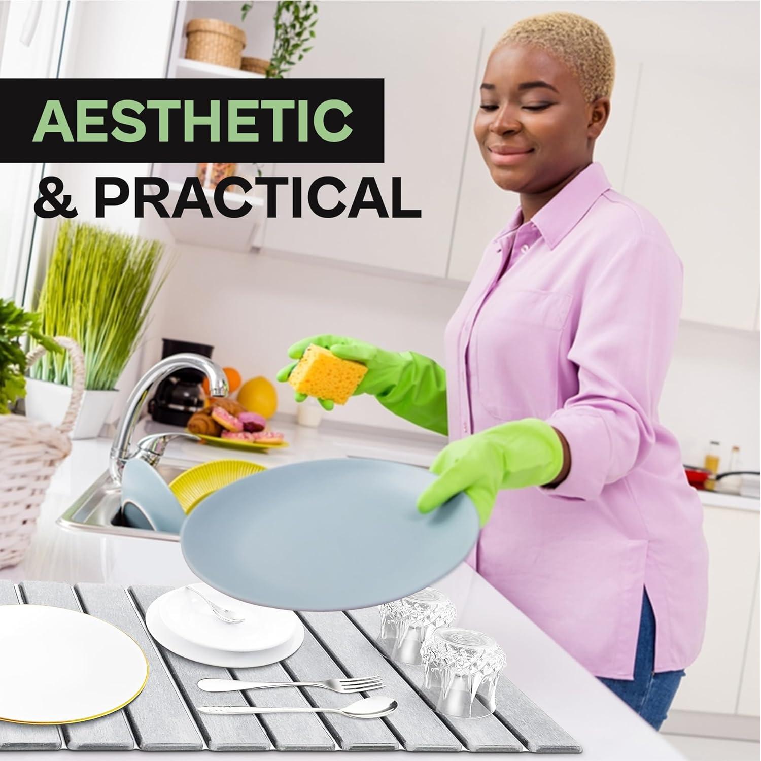 Alfombrilla de Secado de Piedra Diatomácea TAZ USA 61x41 cm Gris