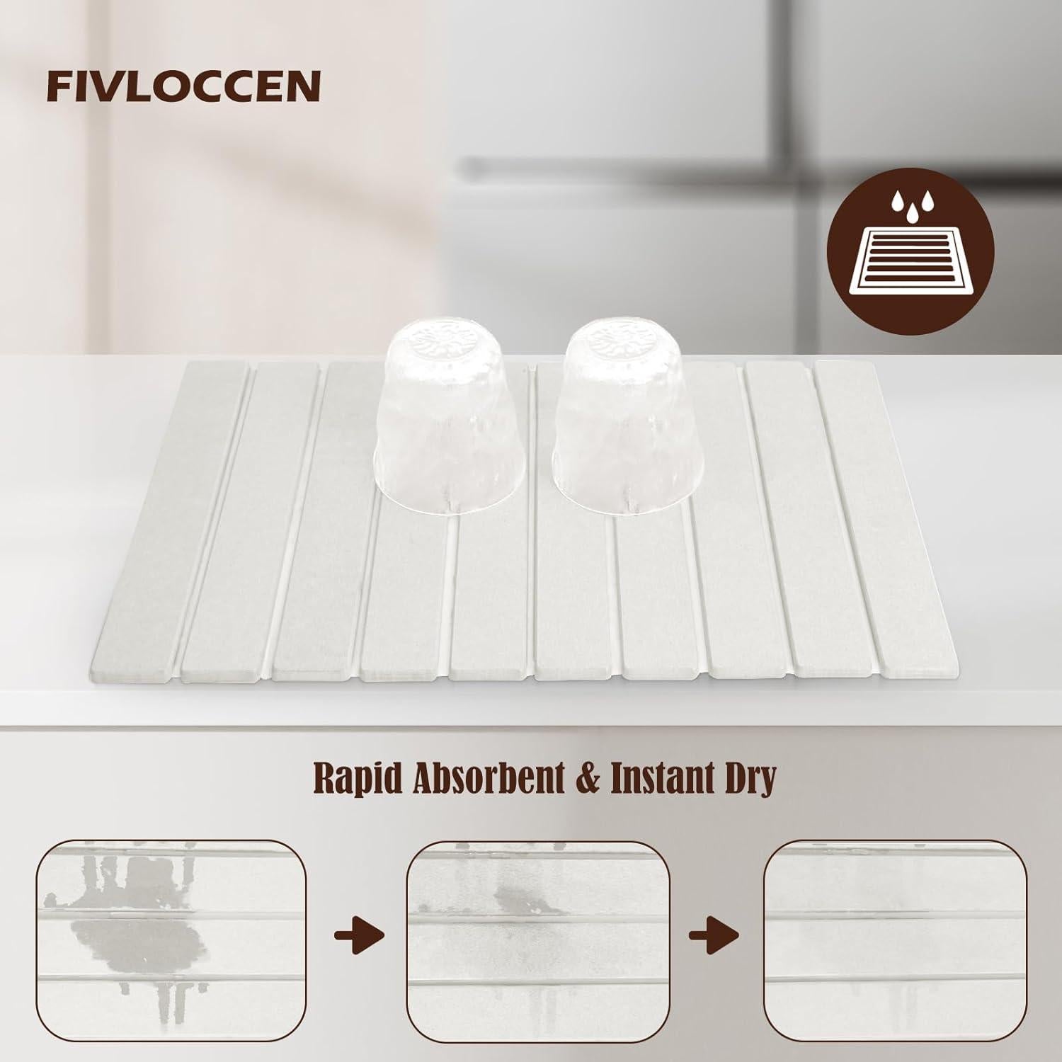 Alfombrilla de Secado Rápido de Piedra Diatomácea 61x41 cm