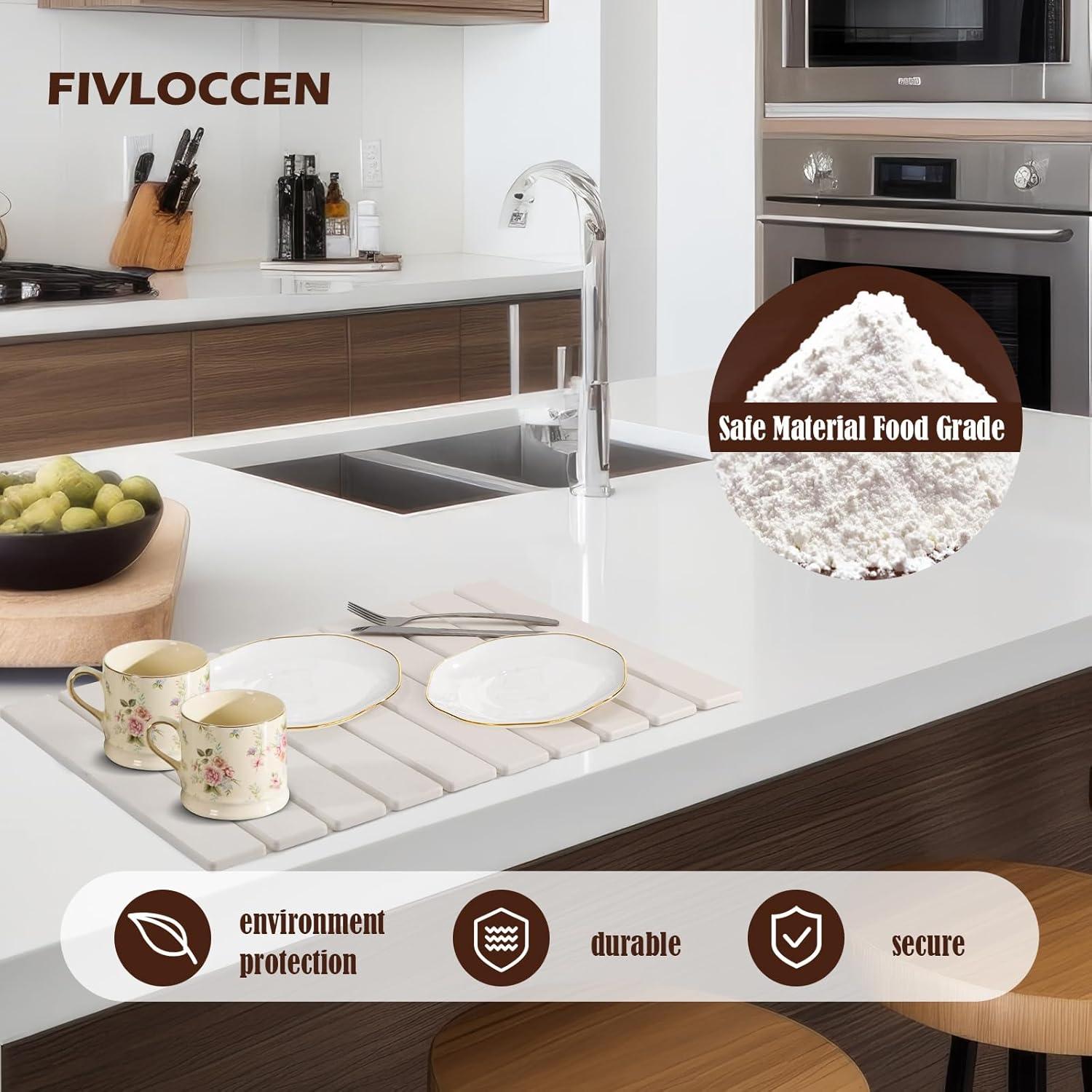 Alfombrilla de Secado Rápido de Piedra Diatomácea 61x41 cm