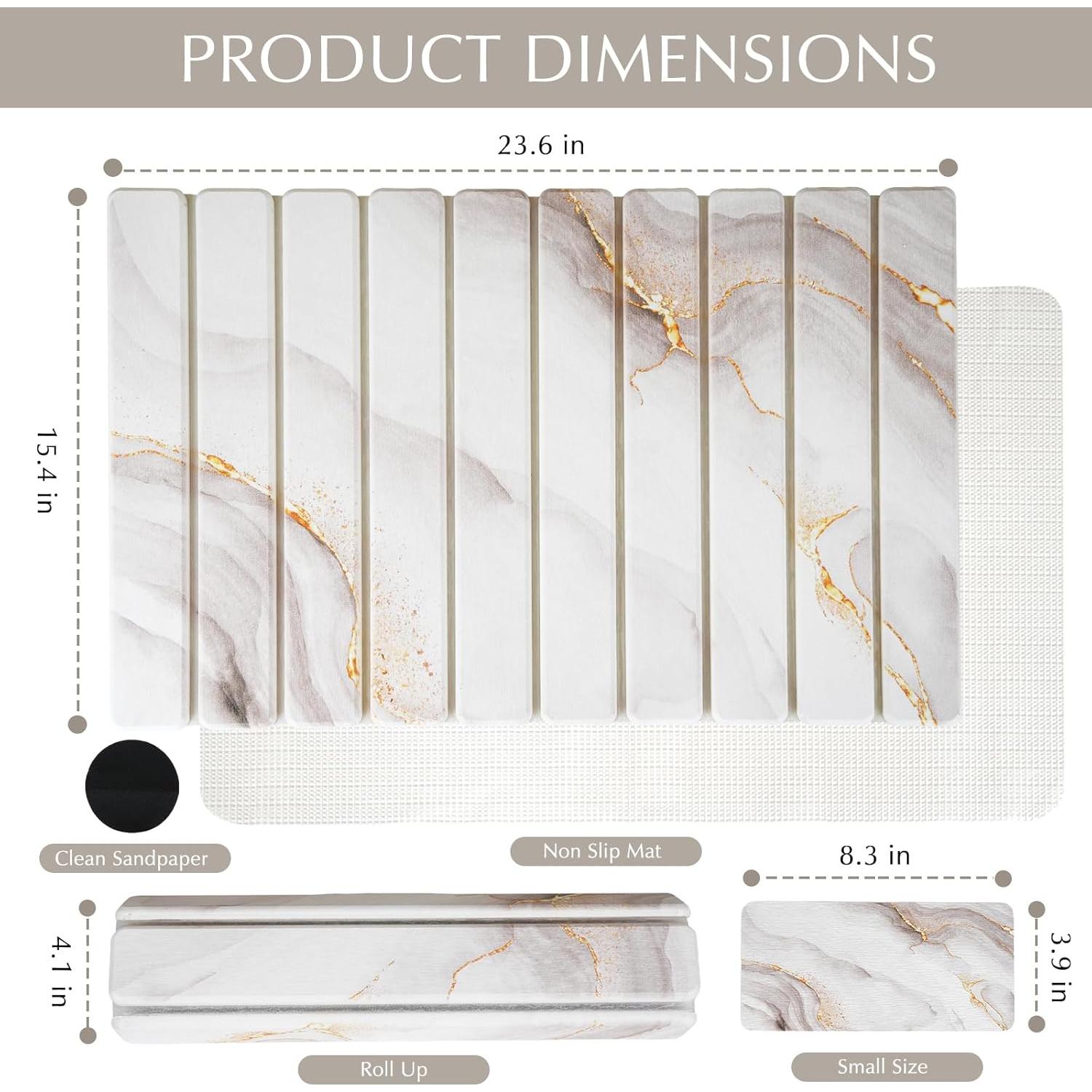 Alfombrilla de Secado de Piedra Diatomácea Serelly 61x38 cm - 2 Pcs