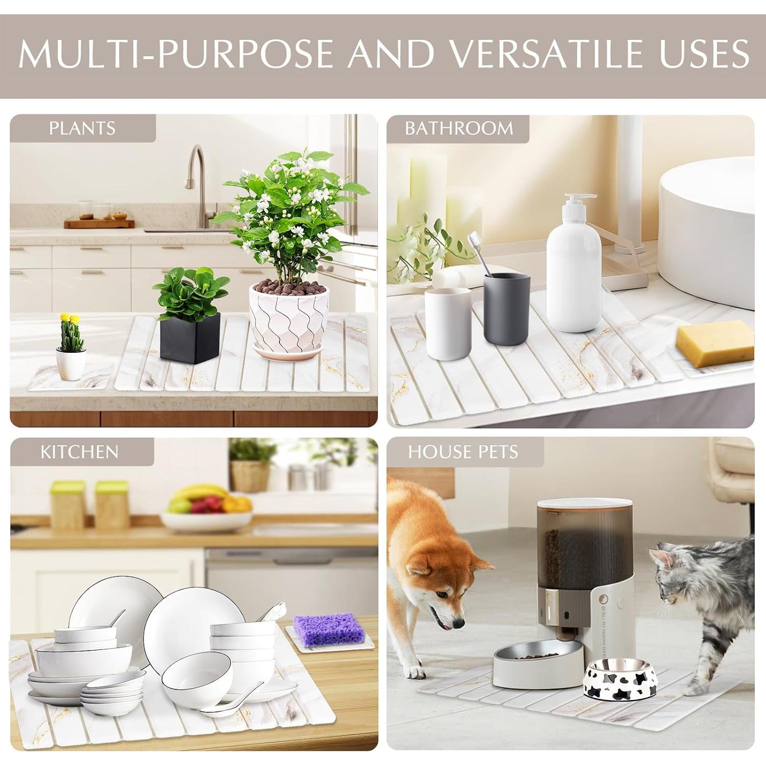 Alfombrilla de Secado de Piedra Diatomácea Serelly 61x38 cm - 2 Pcs