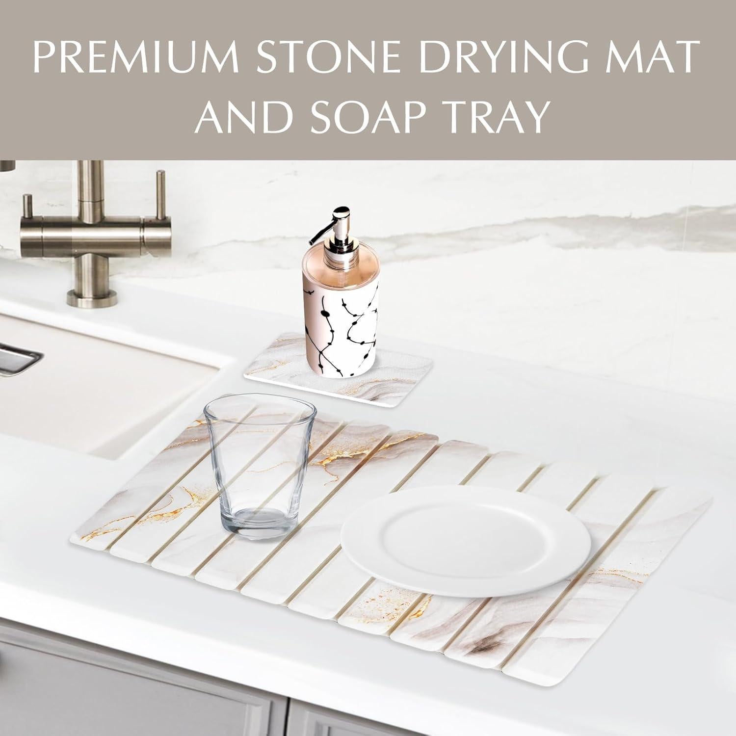 Alfombrilla de Secado de Piedra Diatomácea Serelly 61x38 cm - 2 Pcs