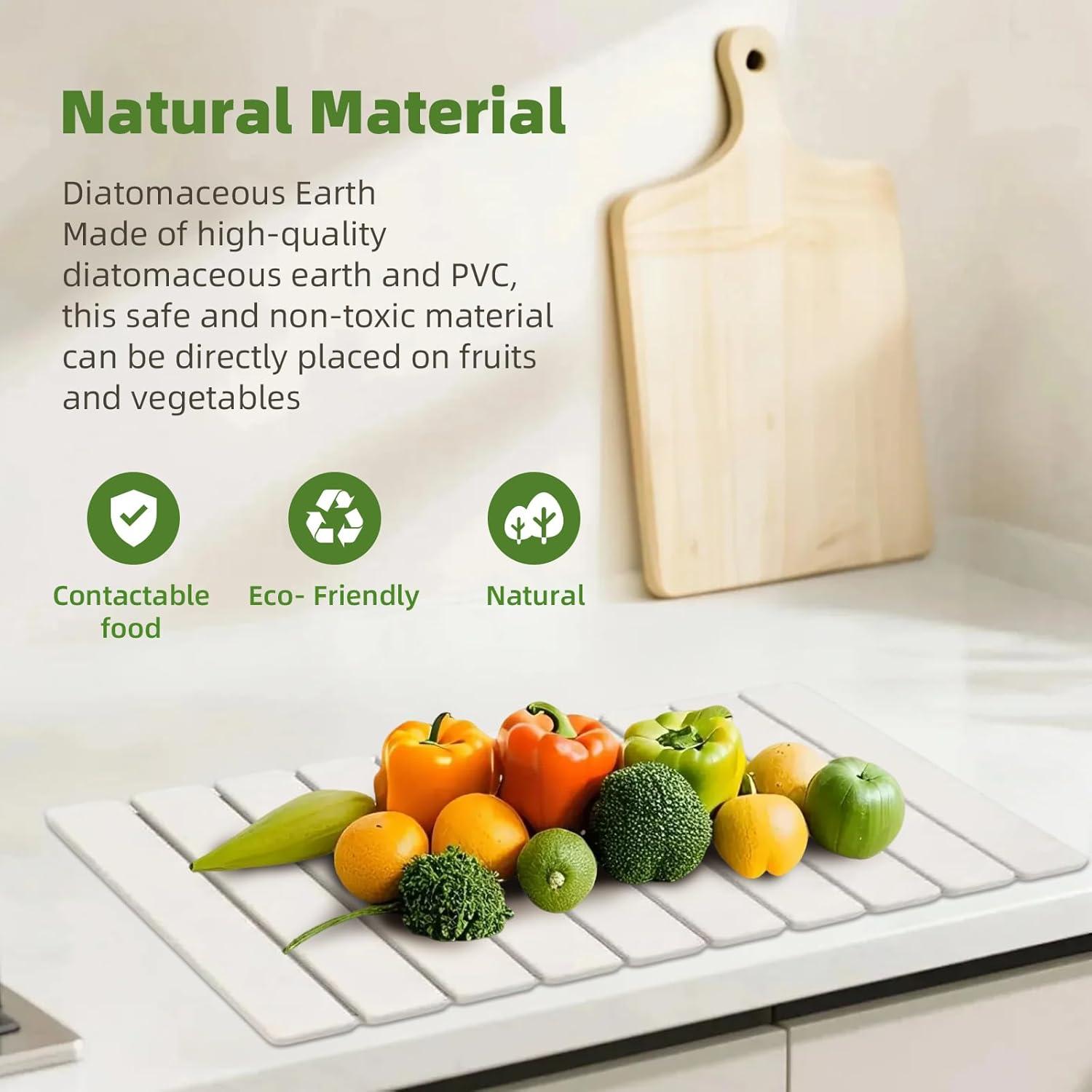 Alfombrilla de Secado de Platos PDAENLKY 61x41cm Diatomácea