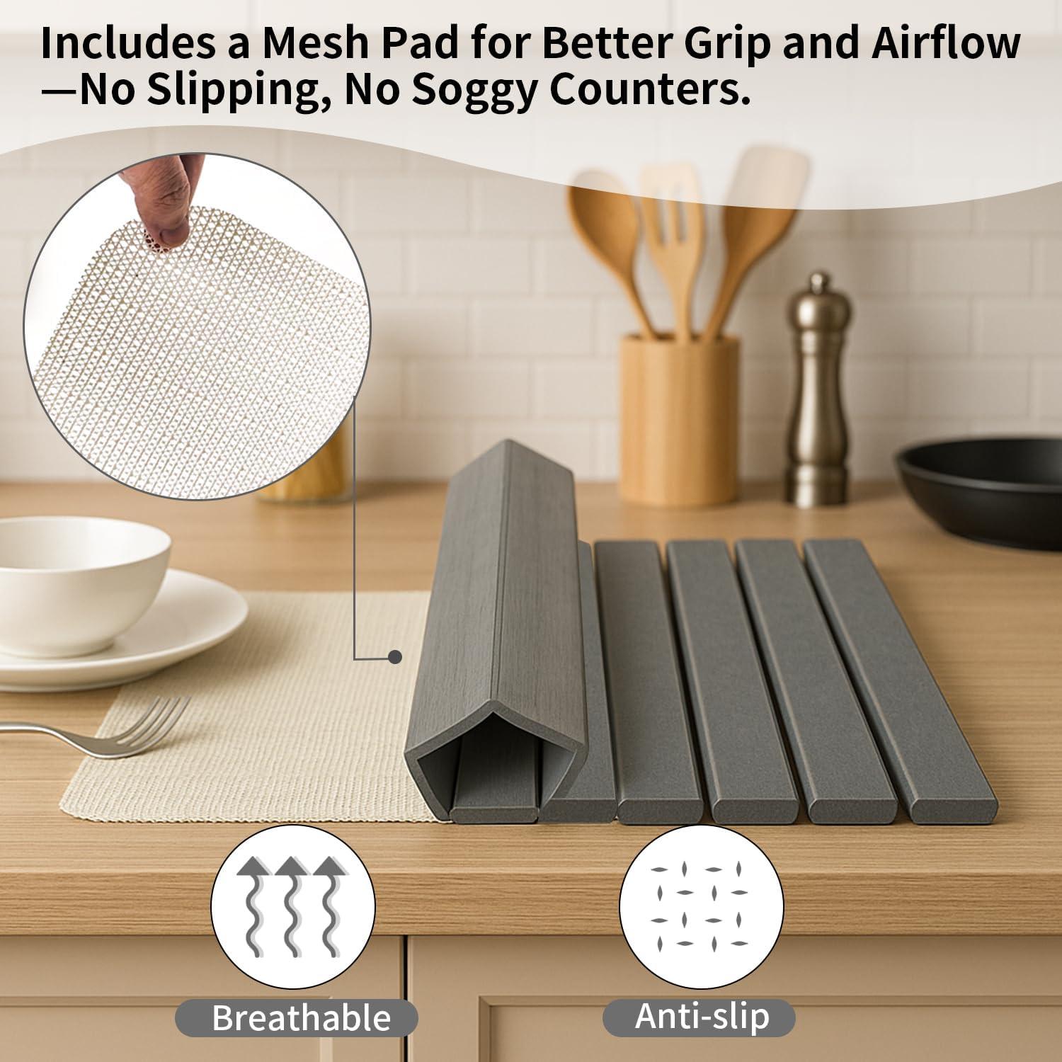 Alfombrilla de Secado de Diatomita LEFFIS 59x39 cm Gris Oscuro