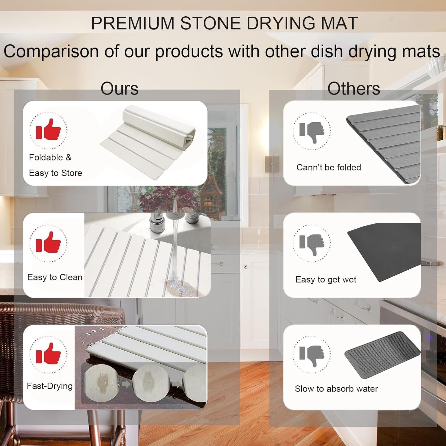 Alfombrilla de Secado de Piedra Diatomácea Infphoto 61x40.6cm