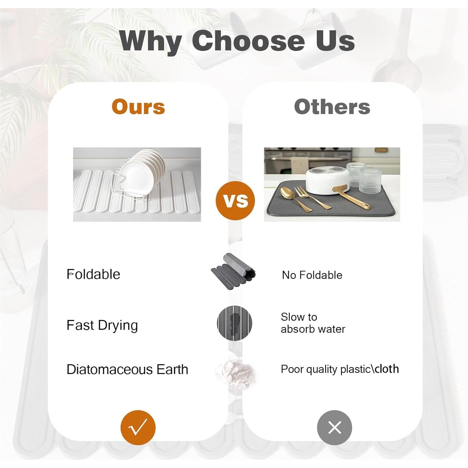 Alfombrilla de Secado de Piedra Diatomácea Imgrose 60x40 cm Blanca