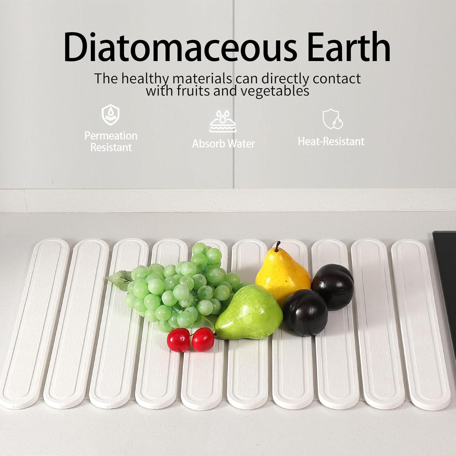 Alfombrilla de Secado de Piedra Diatomácea Imgrose 60x40 cm Blanca