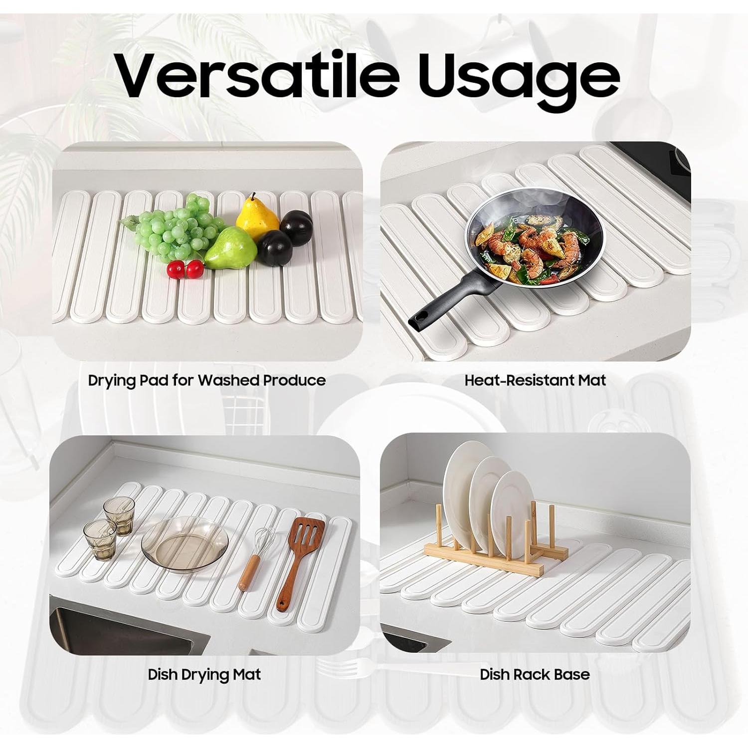 Alfombrilla de Secado de Piedra Diatomácea Imgrose 60x40 cm Blanca