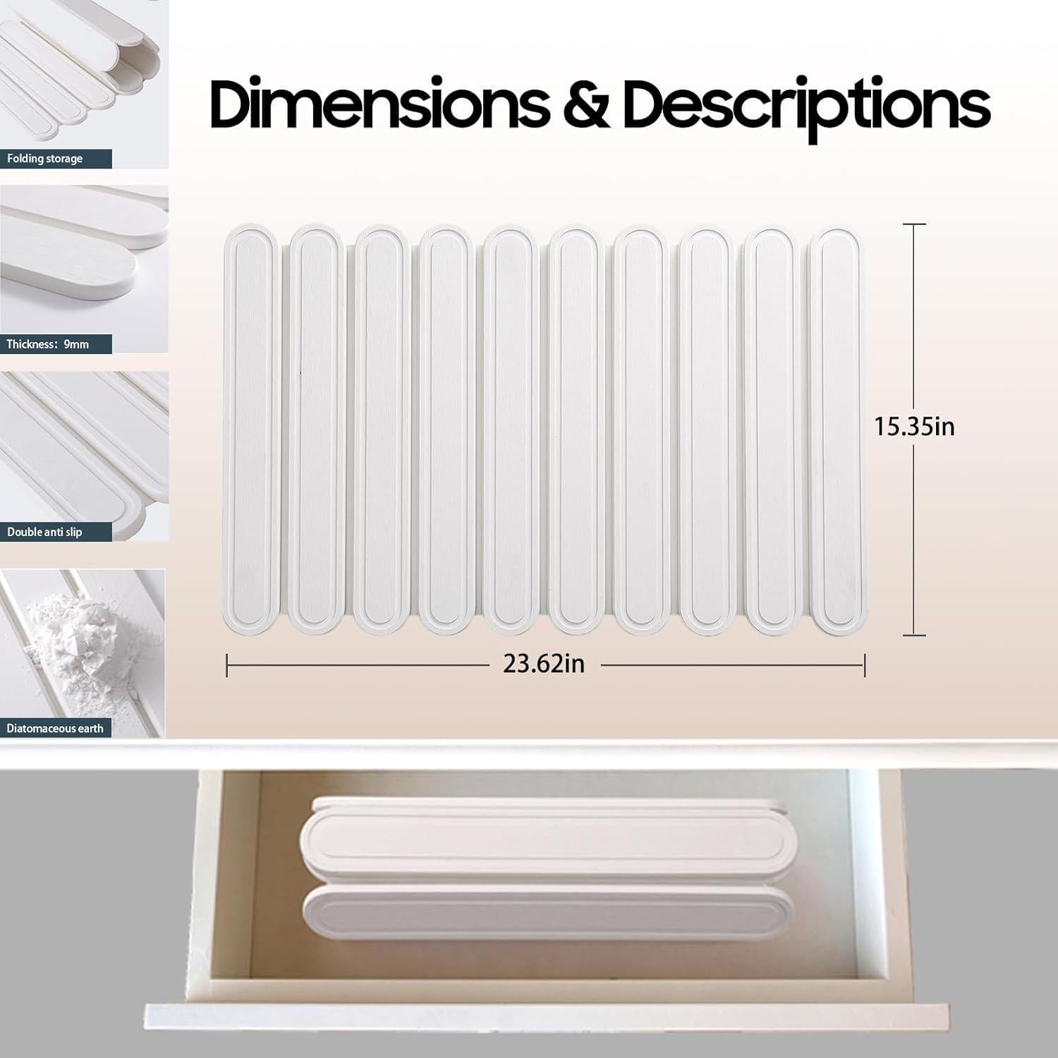 Alfombrilla de Secado de Piedra Diatomácea Imgrose 60x40 cm Blanca